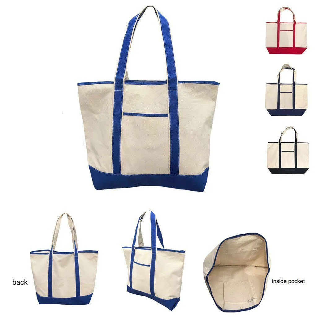 1 Dozen Large Big Cotton Canvas Reusable Grocery Shopping Tote Bags Wholesale Lot Bulk