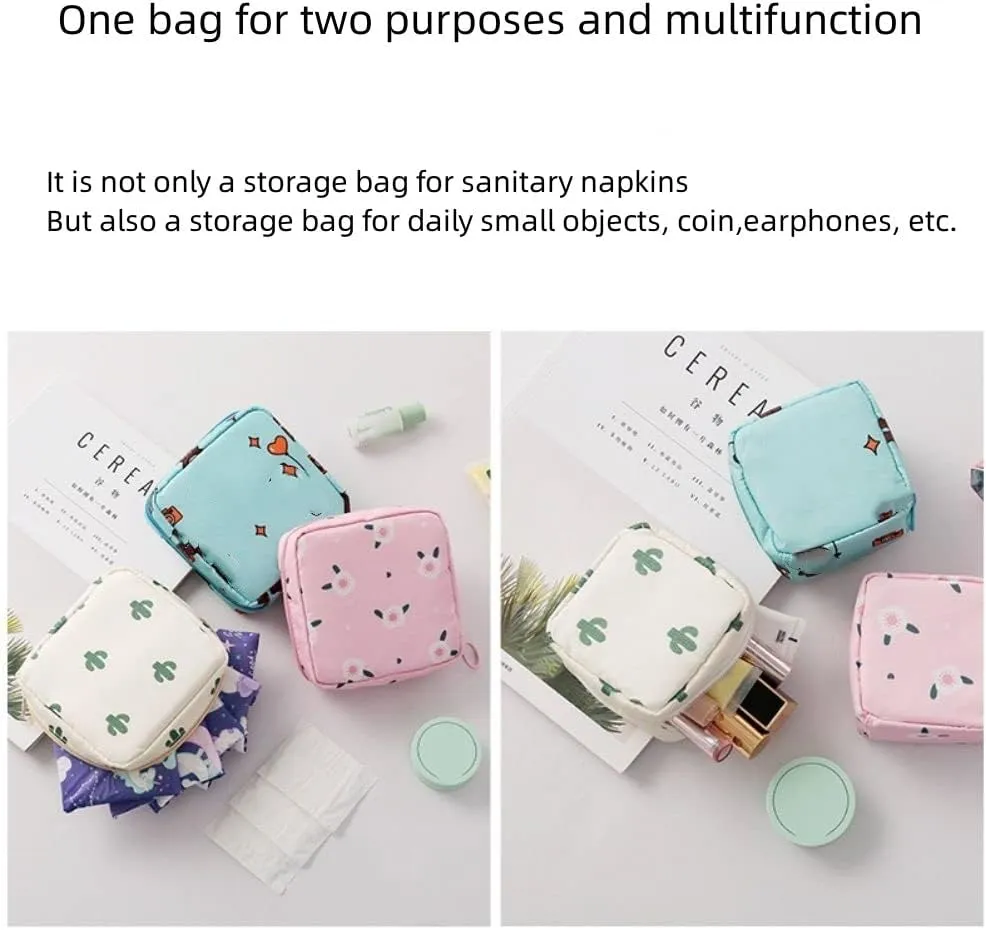 2PCS Mini Makeup Bag,Cute Pocket Cosmetic Bag,Portable Small Make Up Bags for Women,Travel Cosmetic Bag Small Makeup Pouch,Mini storage bag for Sanitary pad,coin,lipstick,jewelry