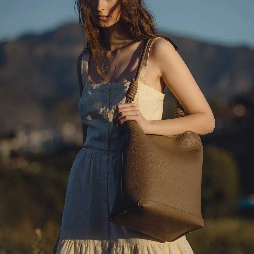 Adeline Nude Large Recycled Vegan Tote Bag