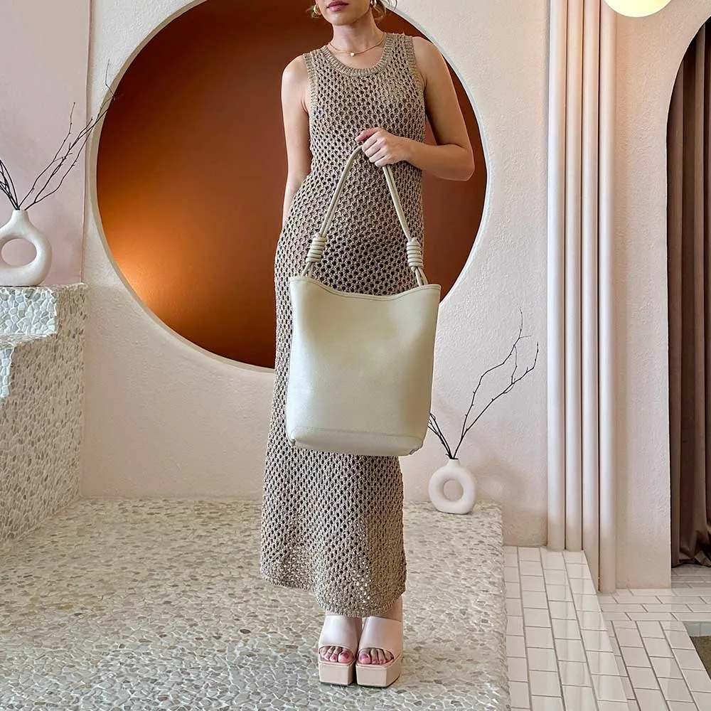 Adeline Nude Large Recycled Vegan Tote Bag