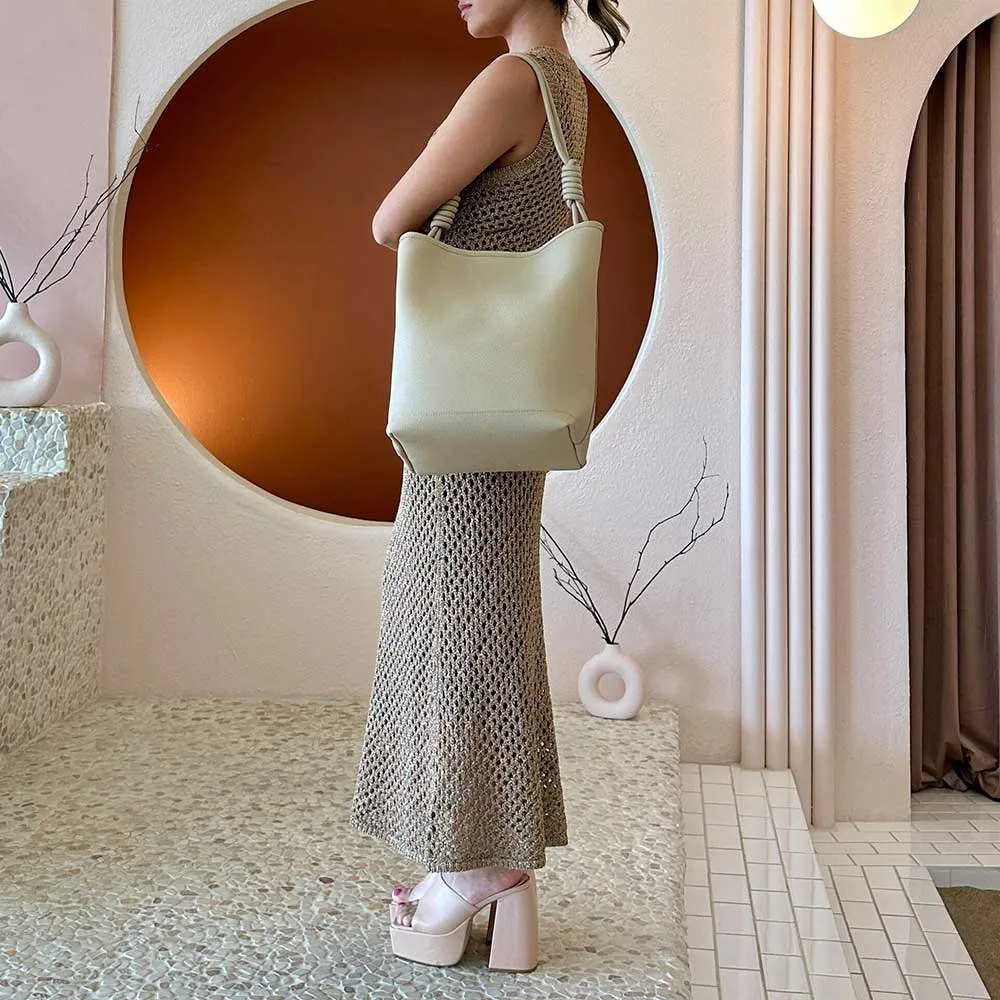 Adeline Nude Large Recycled Vegan Tote Bag