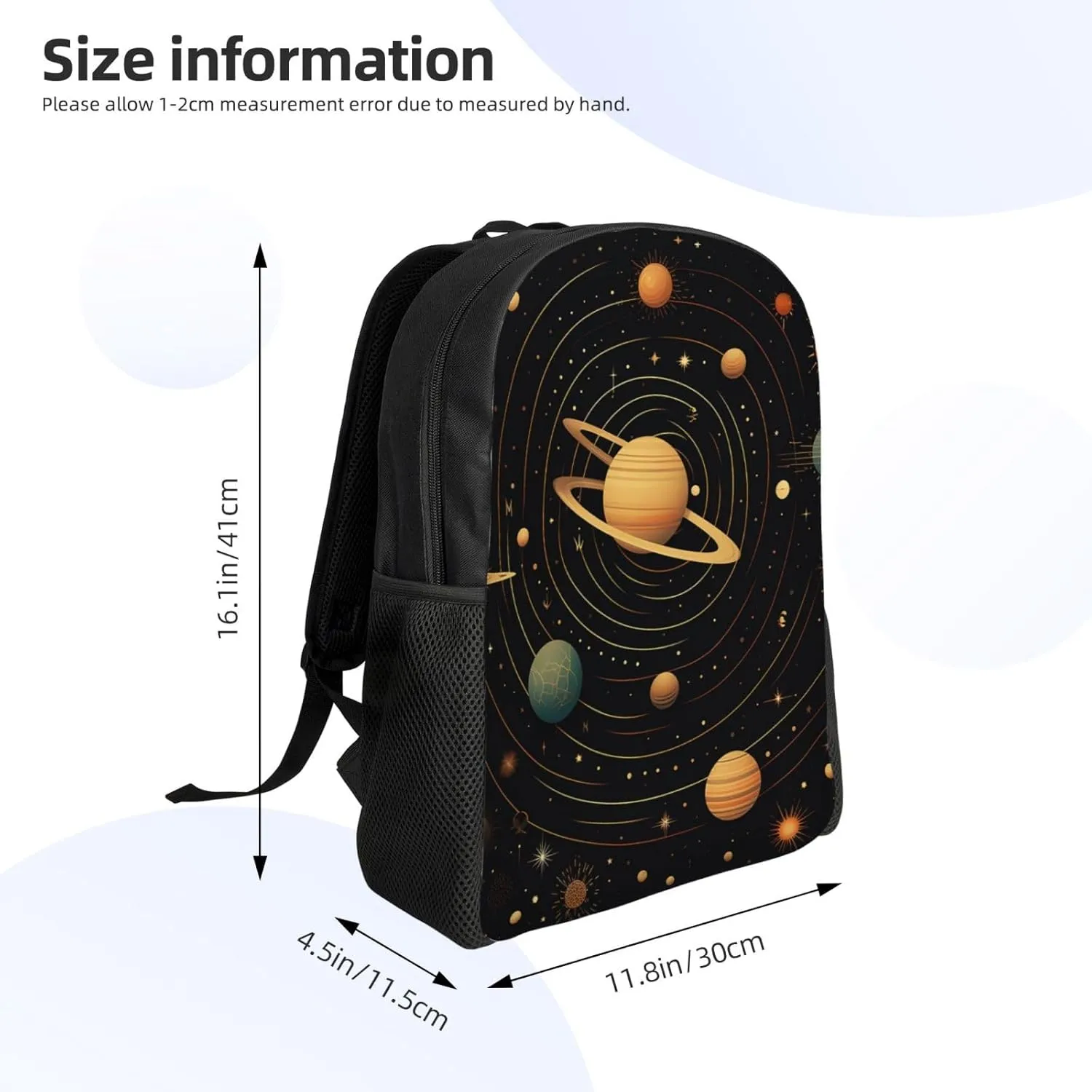 Backpack Travel Laptop Backpack for Men Women Lightweight Rucksack Retro Astronomical Pattern Casual Daypack
