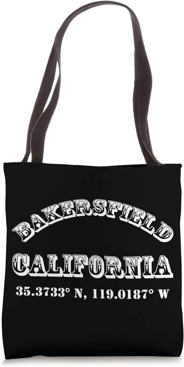 Bakersfield California Coordinates Tote Bag