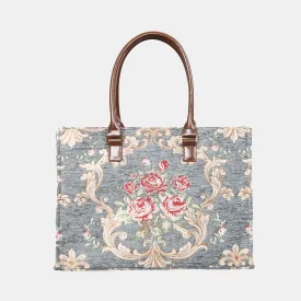 Baroque Garden Grey Laptop Work Tote