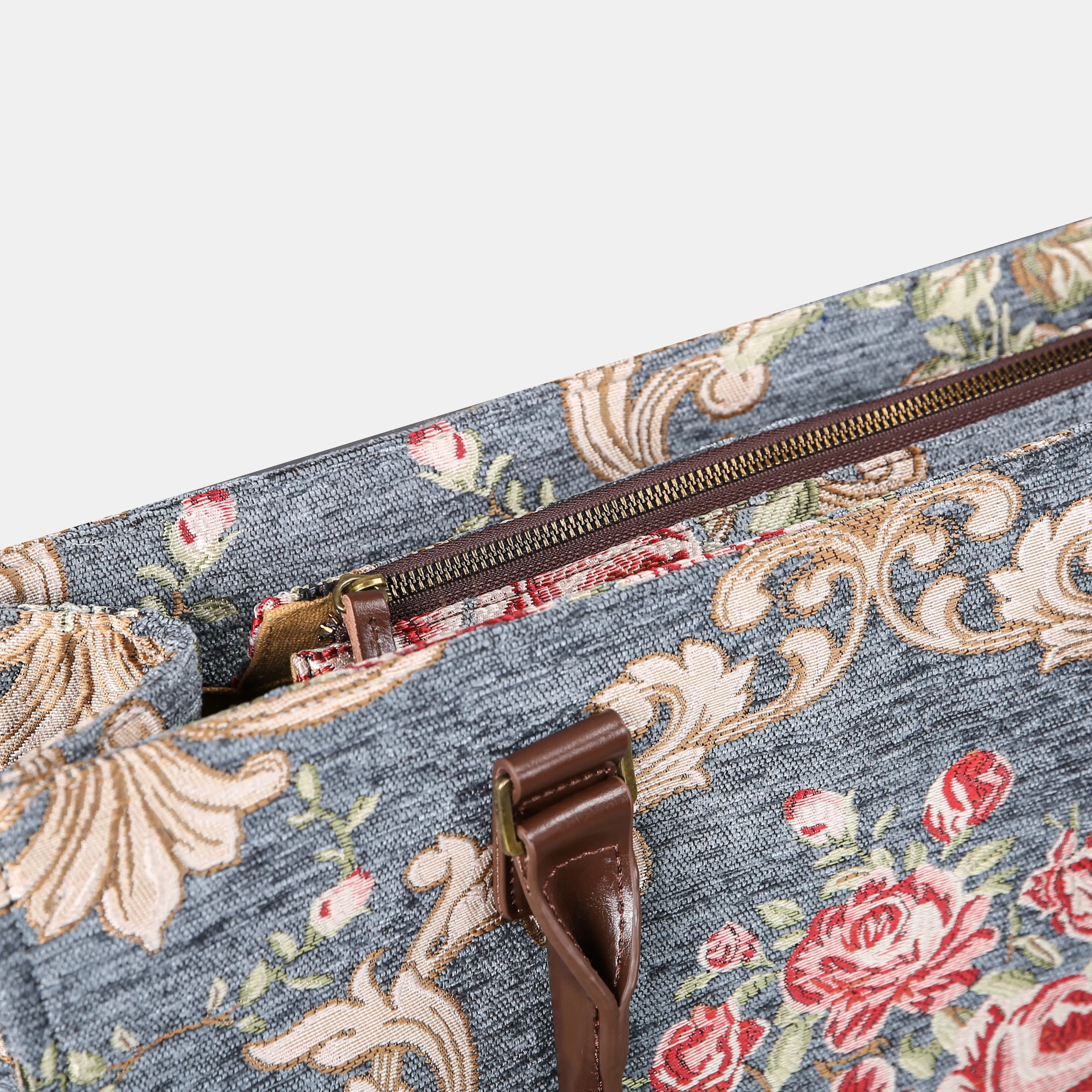 Baroque Garden Grey Laptop Work Tote