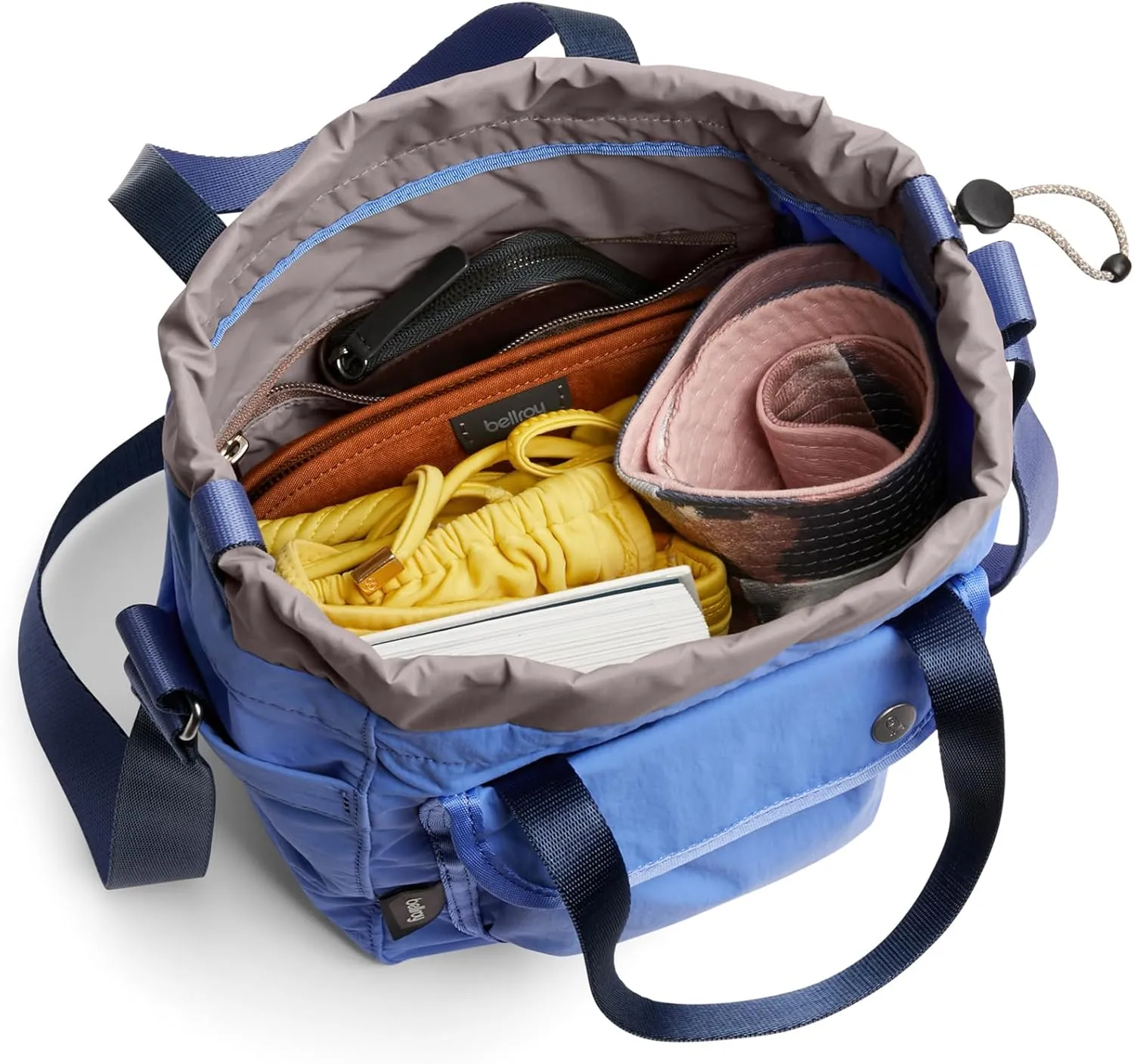 Bellroy Cinch Bucket Bag (compact 9 liter lightweight crossbody bag with external organization, internal zip pocket, adjustable shoulder strap, and adapts to be carried three ways) - DenimBlue