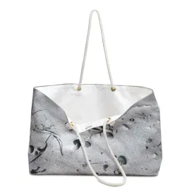 Black & White Seashells in the Sand Original Photography Printed Weekender Bag Tote Bag Shoulder Bag Handbag Beach Bag Book Bag Alabama Beach Life Themed Picture