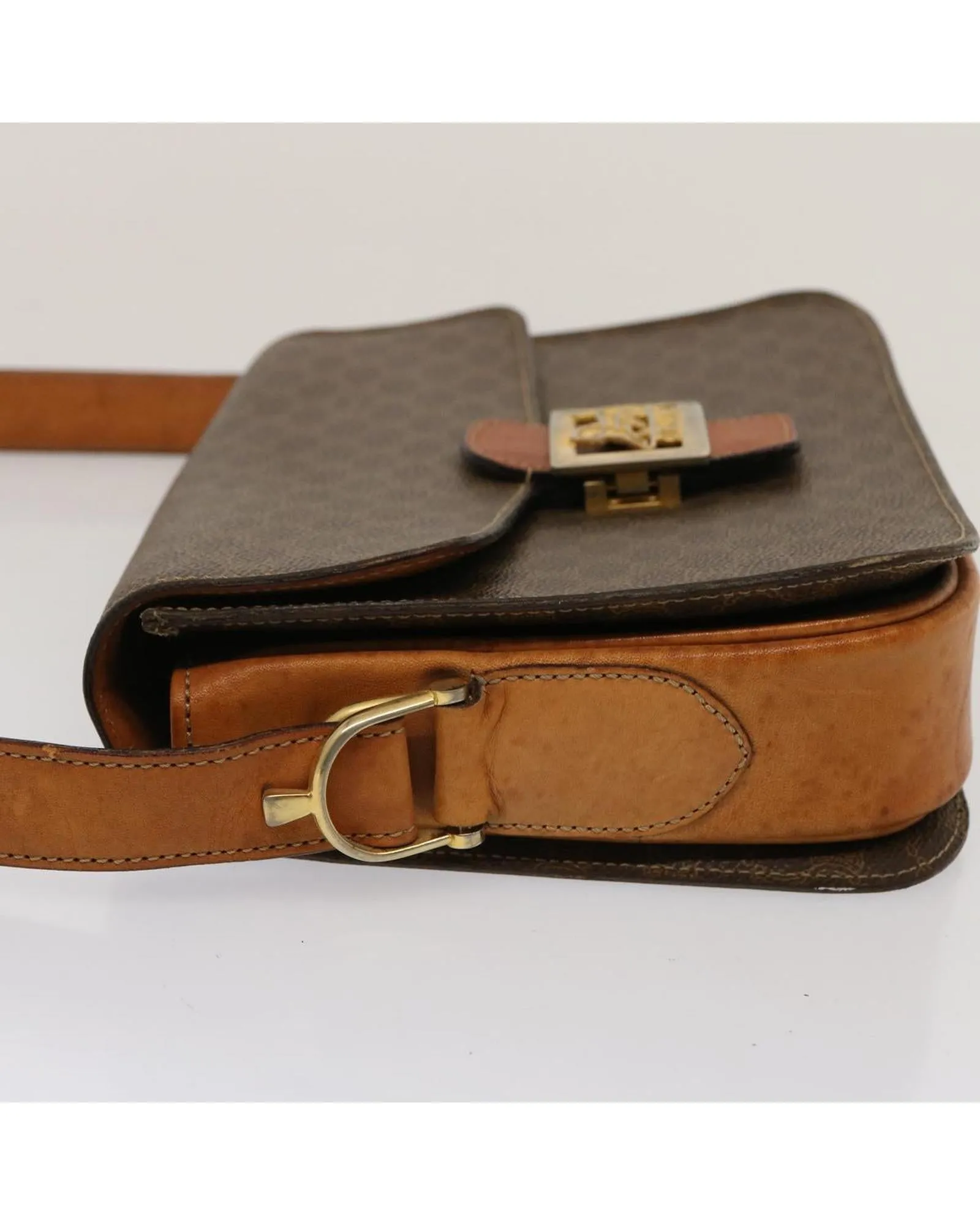 CELINE Cabas Shoulder Bag - Brown Canvas