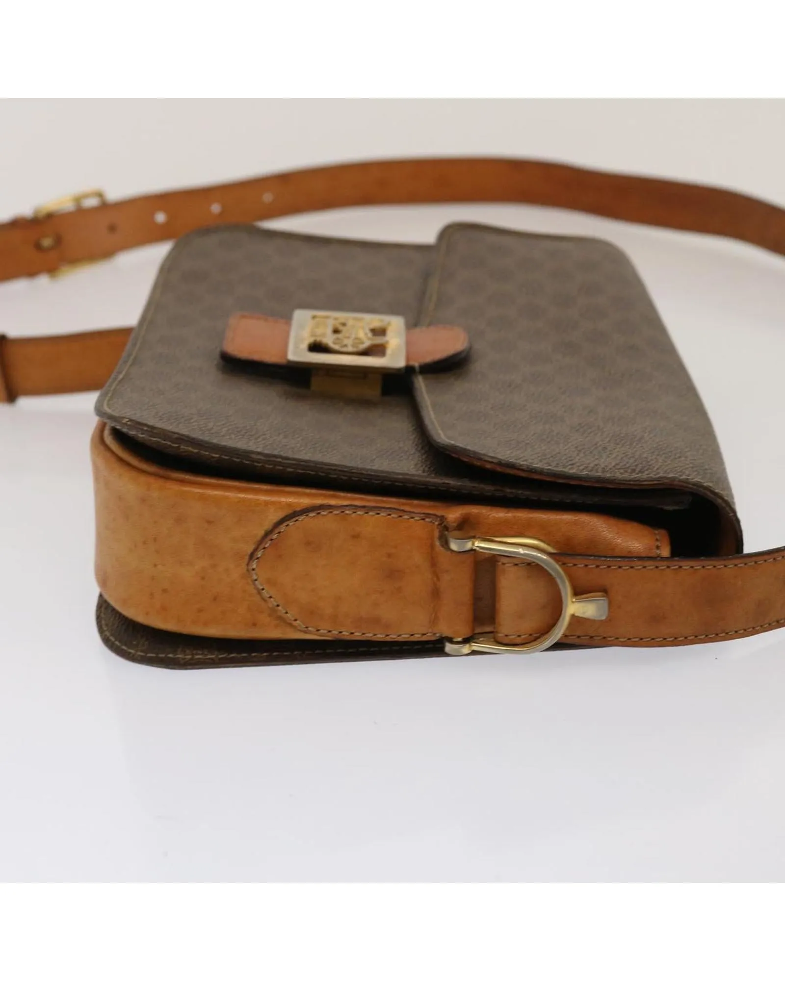 CELINE Cabas Shoulder Bag - Brown Canvas