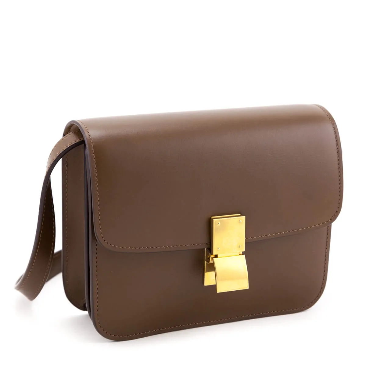 Celine Camel Box Calfskin Teen Classic Box Flap Bag