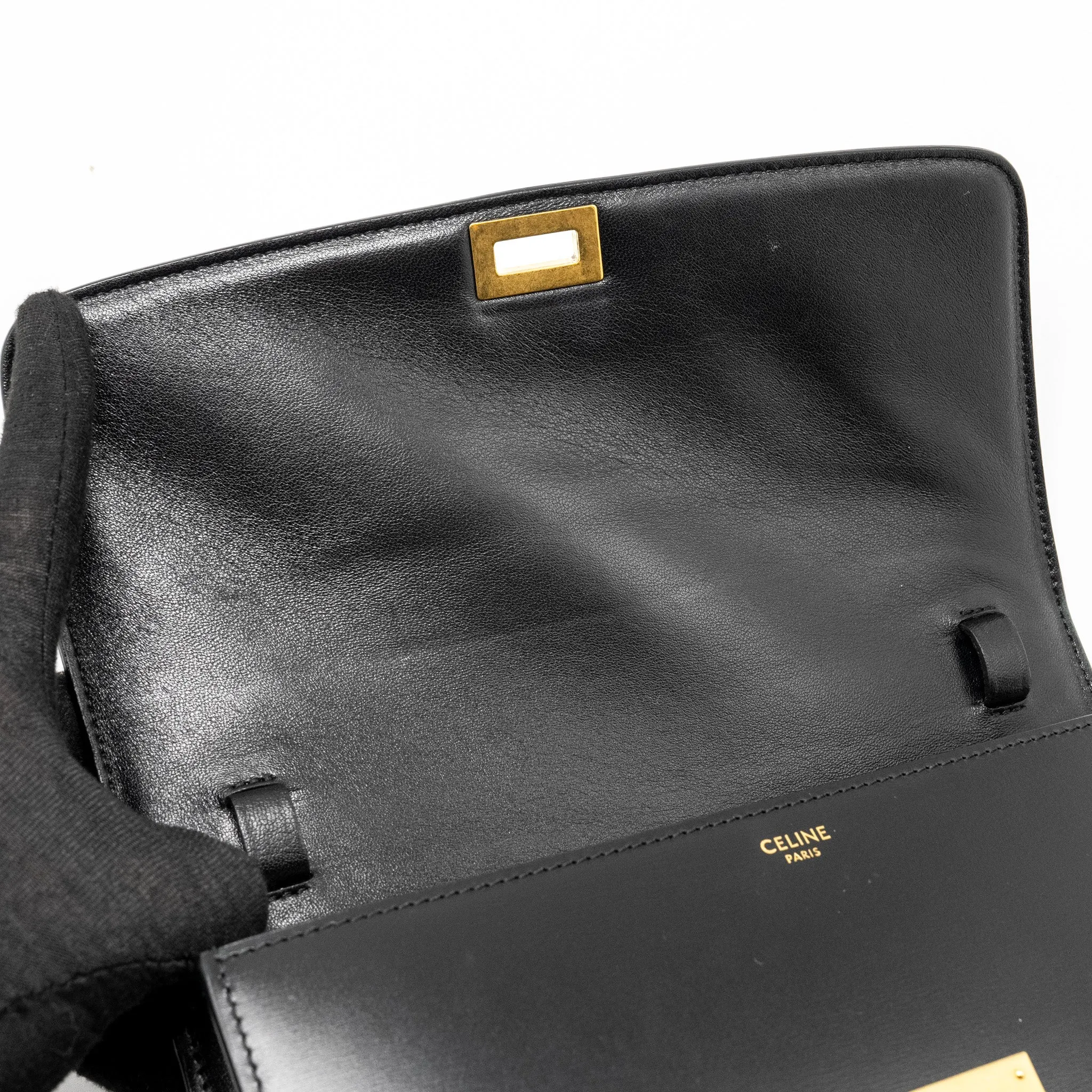 Celine Medium Classic Box Bag Calfskin BLACK