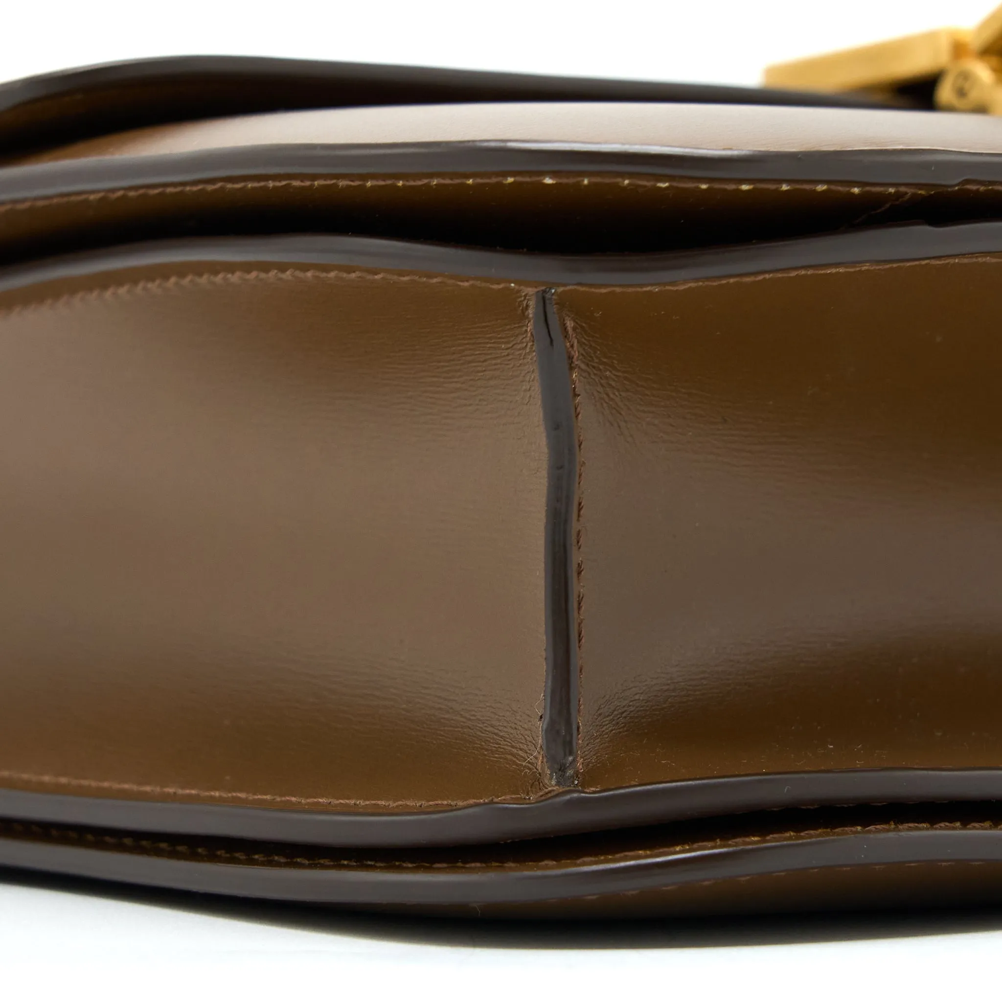Celine Medium Classic Box Bag Calfskin Caramel Brushed