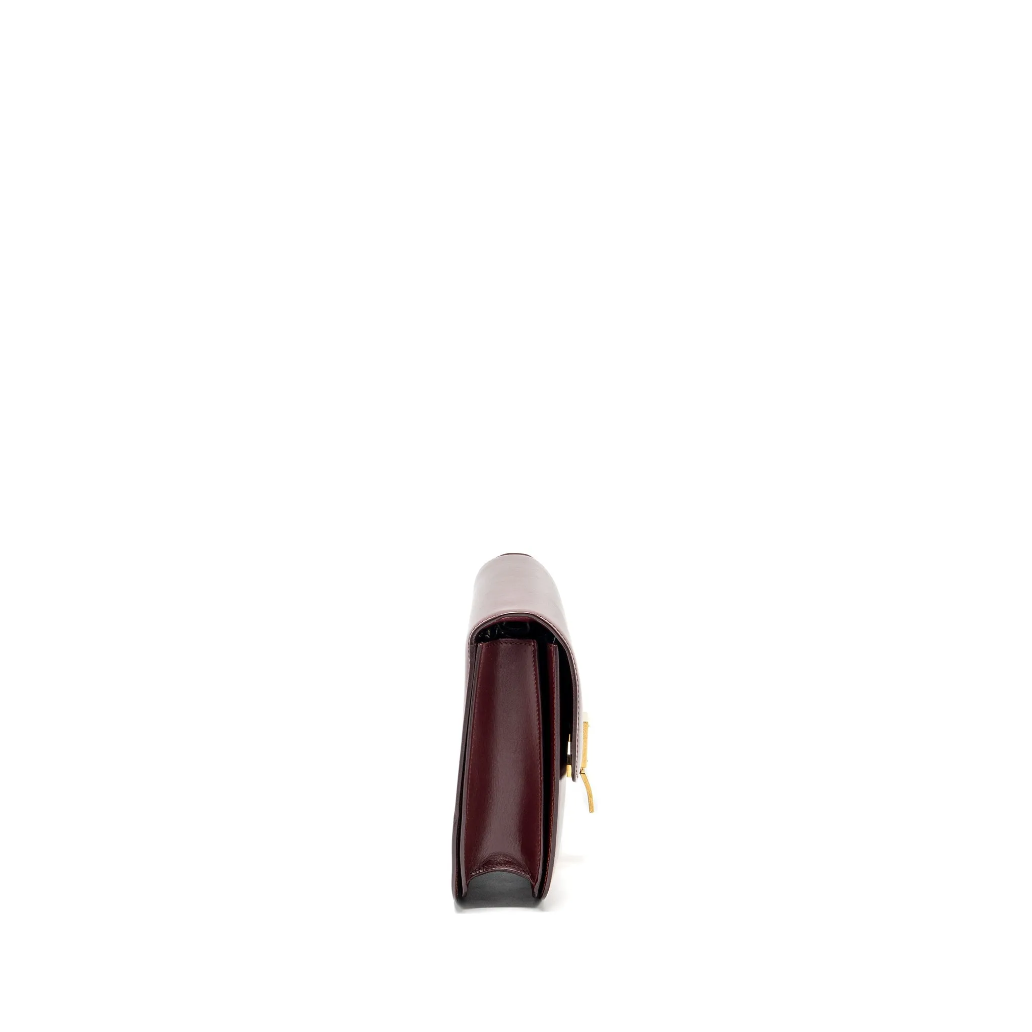 Celine Medium Classic Box Bag Calfskin Dark Red
