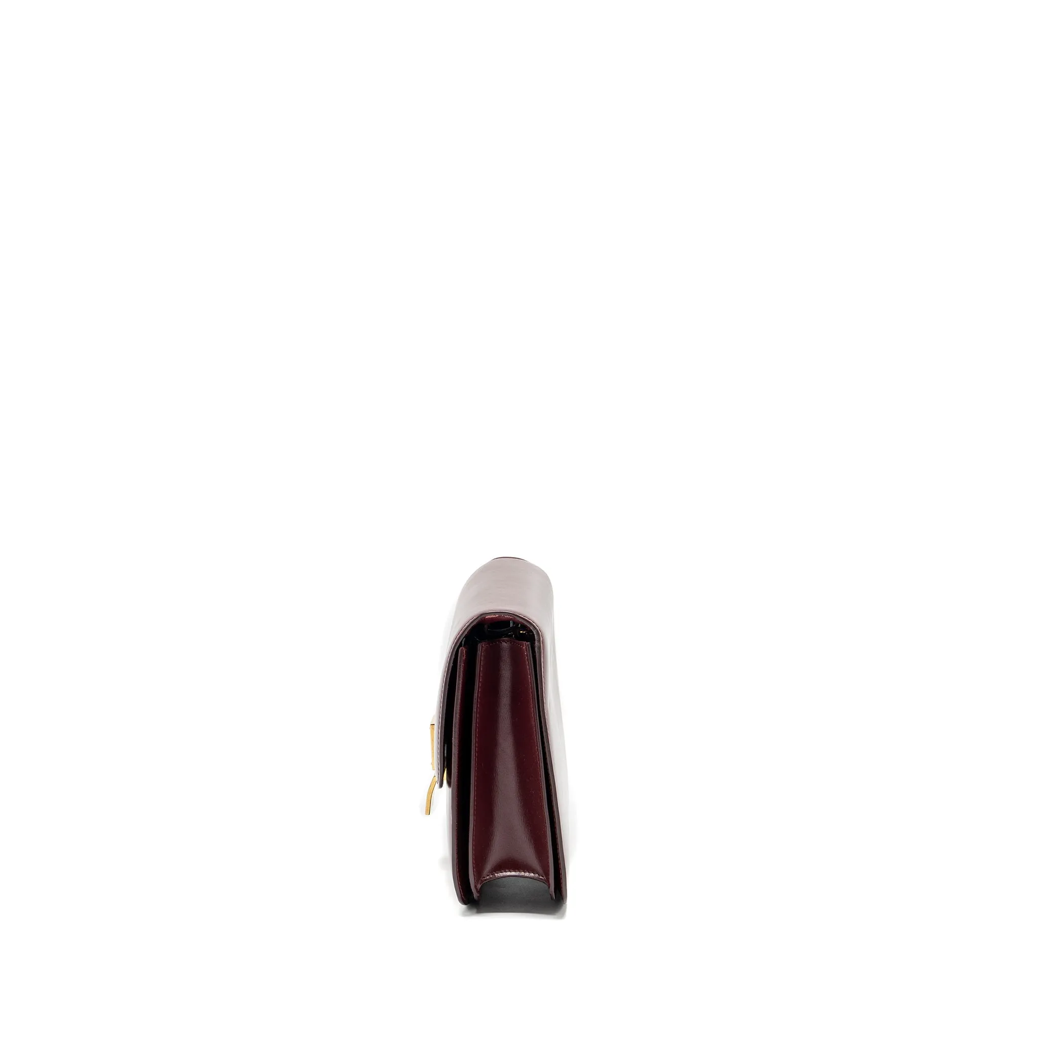 Celine Medium Classic Box Bag Calfskin Dark Red