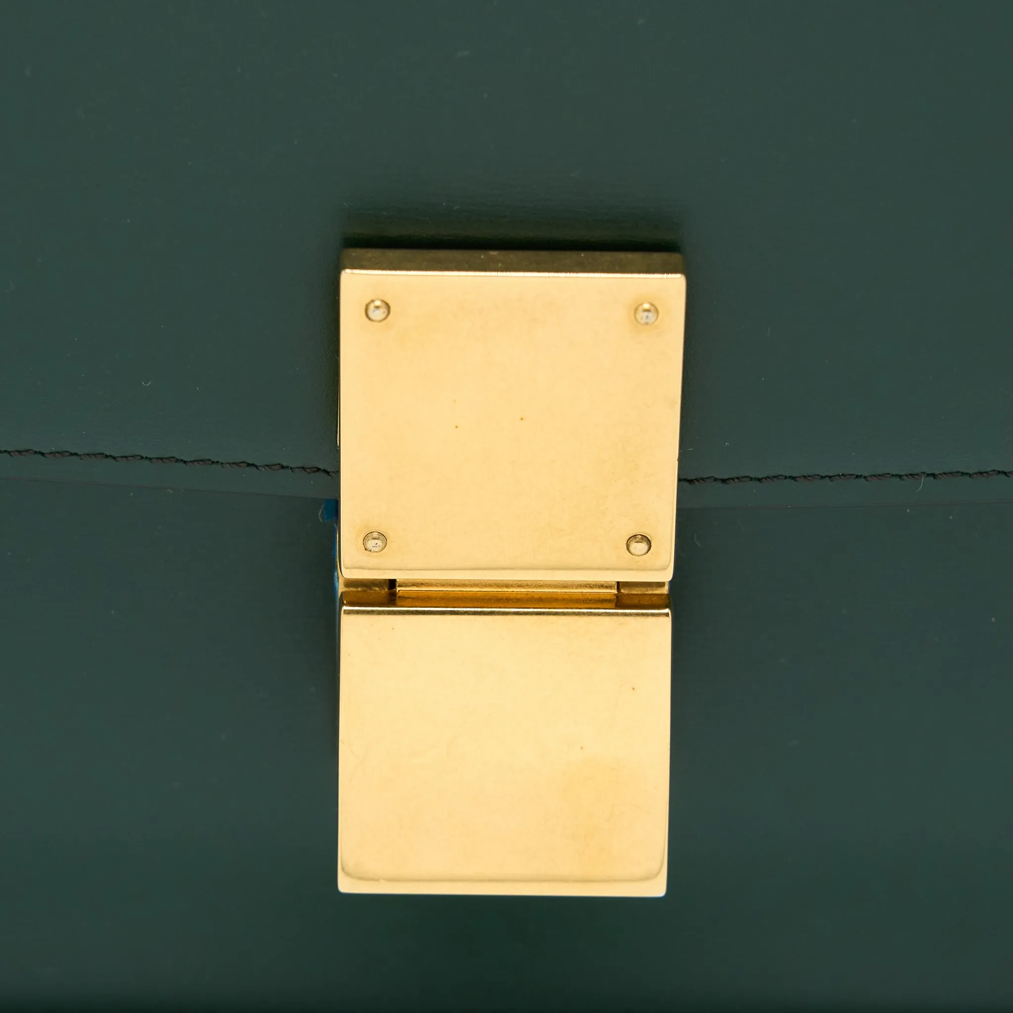 Celine Medium Classic Box Bag Calfskin Green