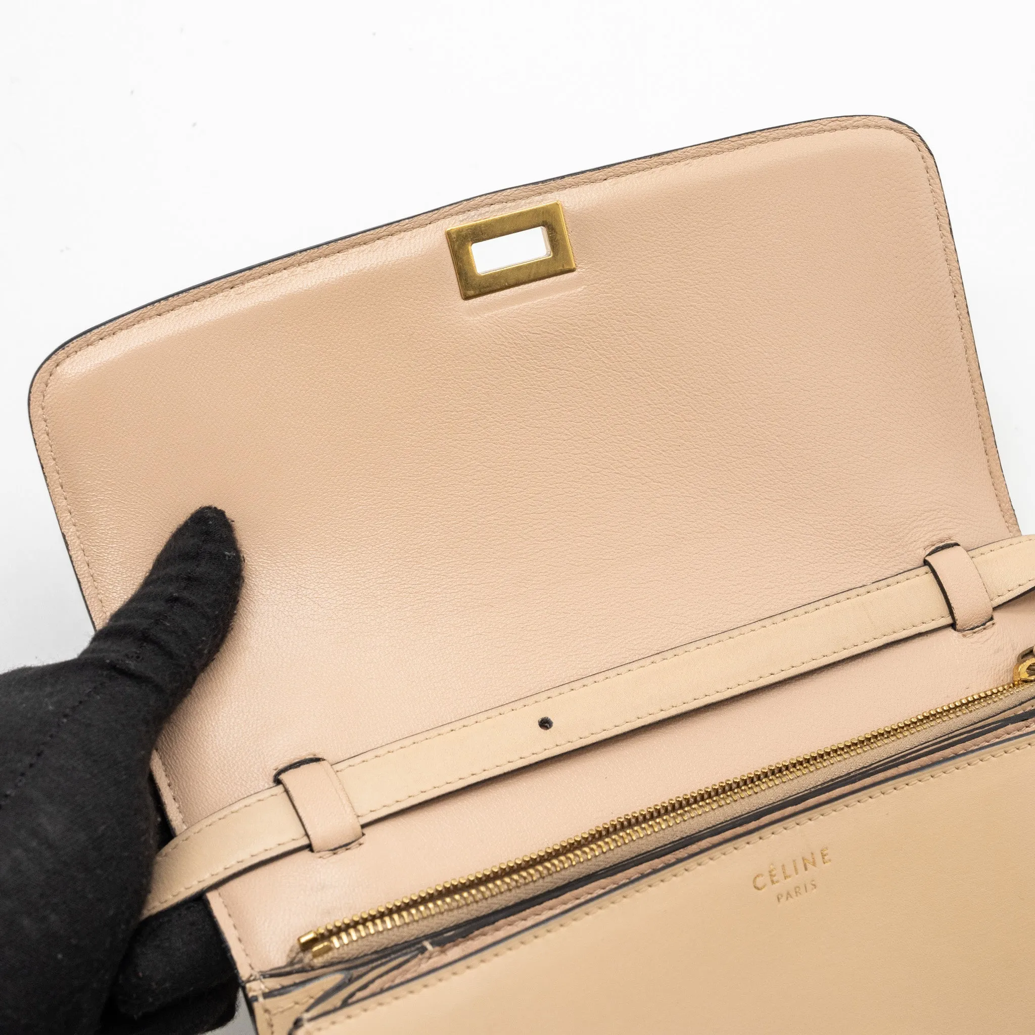 Celine Medium classic box bag calfskin light pink