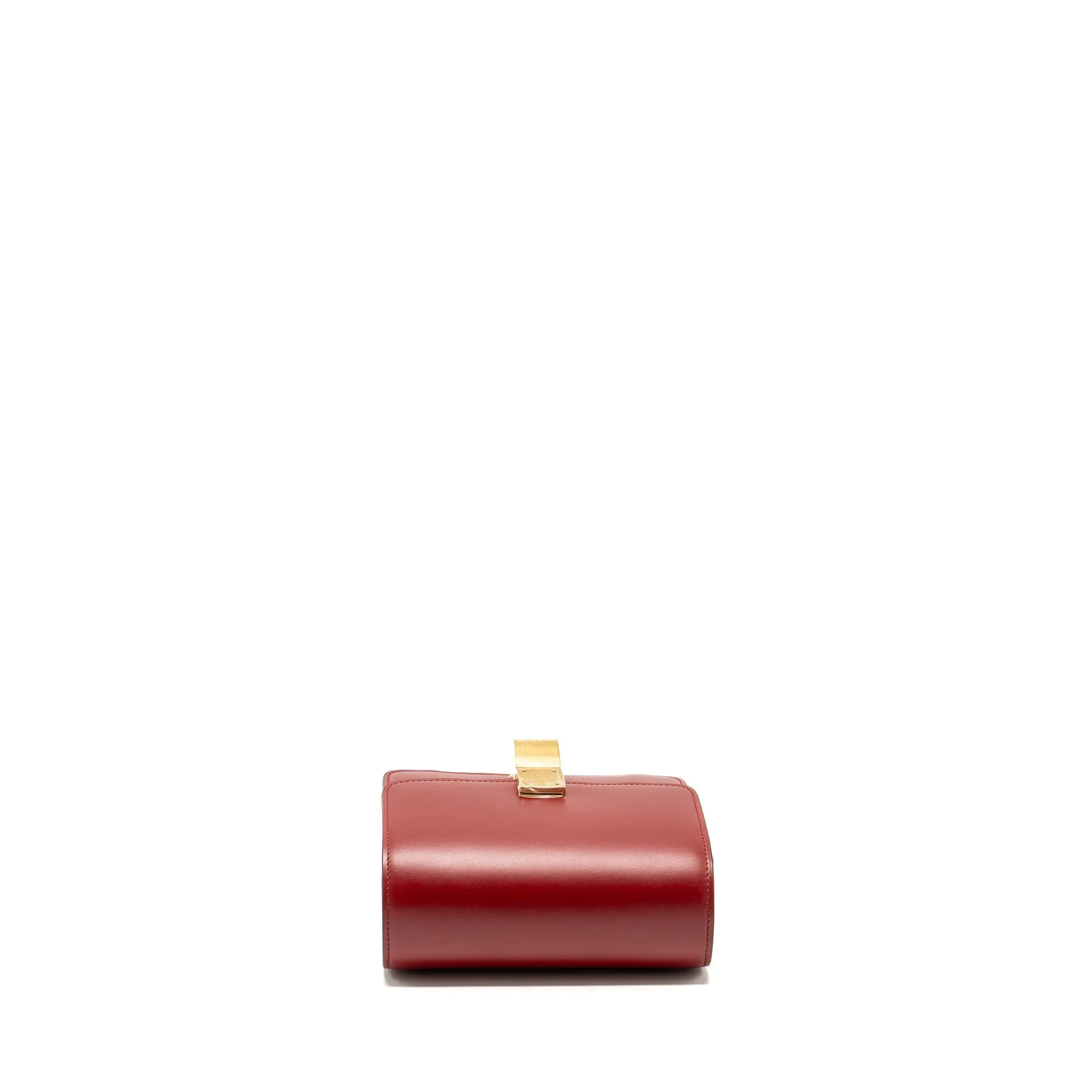 Celine Mini classic box bag calfskin red