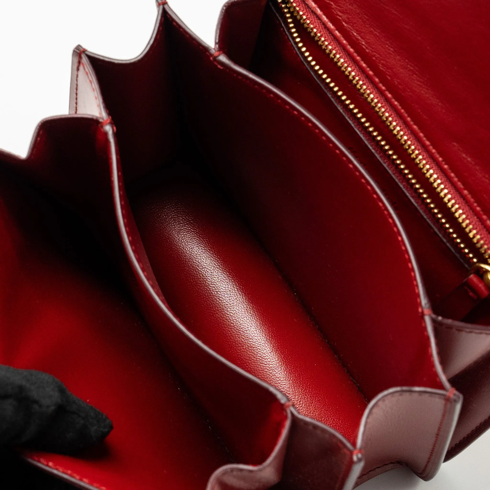 Celine Mini classic box bag calfskin red