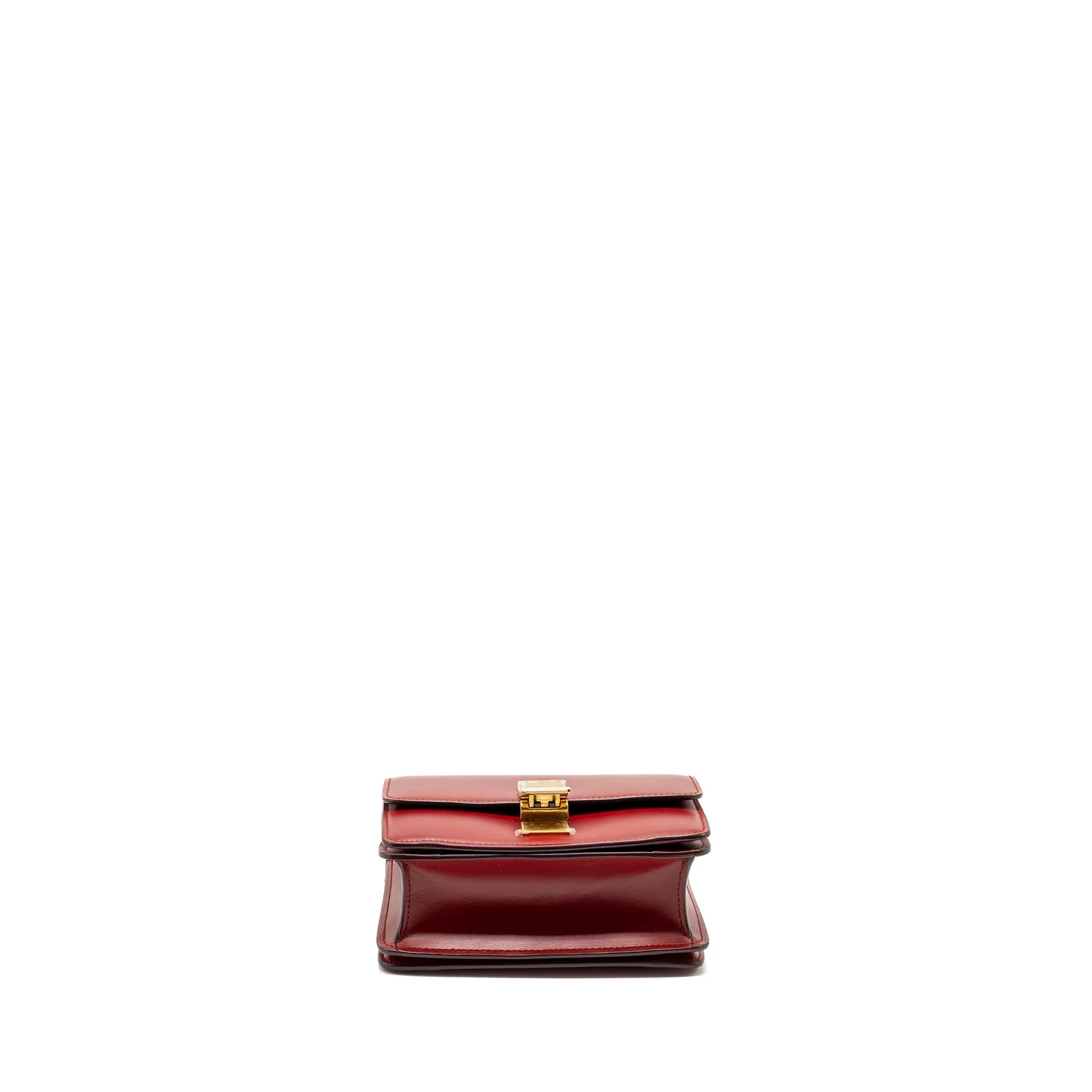 Celine Mini classic box bag calfskin red
