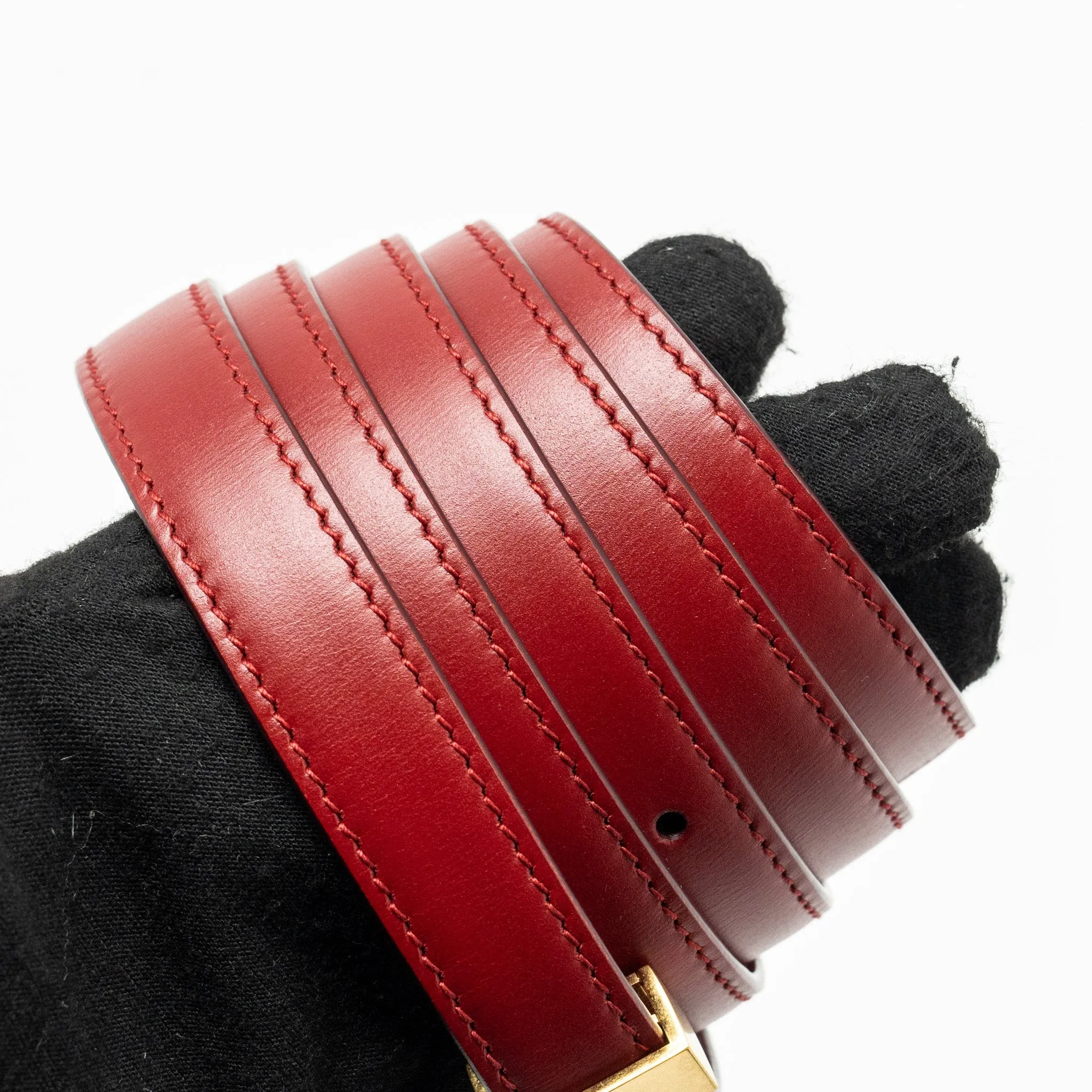 Celine Mini classic box bag calfskin red