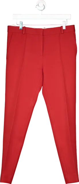 Celine Red Tailored Trousers UK 10