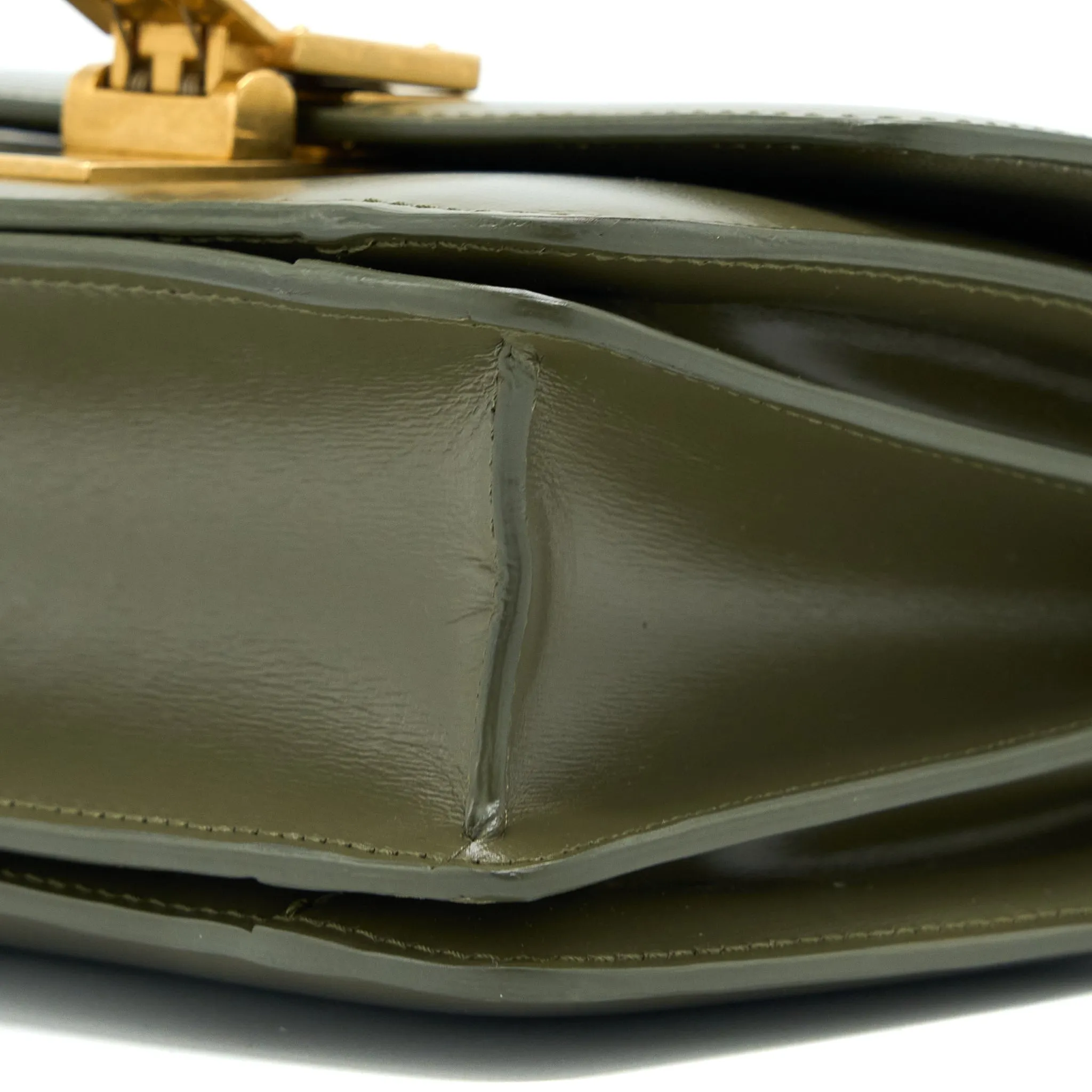Celine Small Classic Bag Box Calfskin Army Green