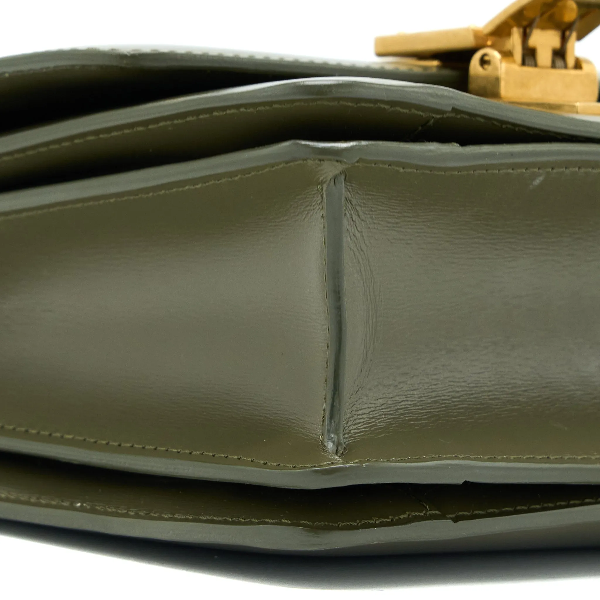 Celine Small Classic Bag Box Calfskin Army Green
