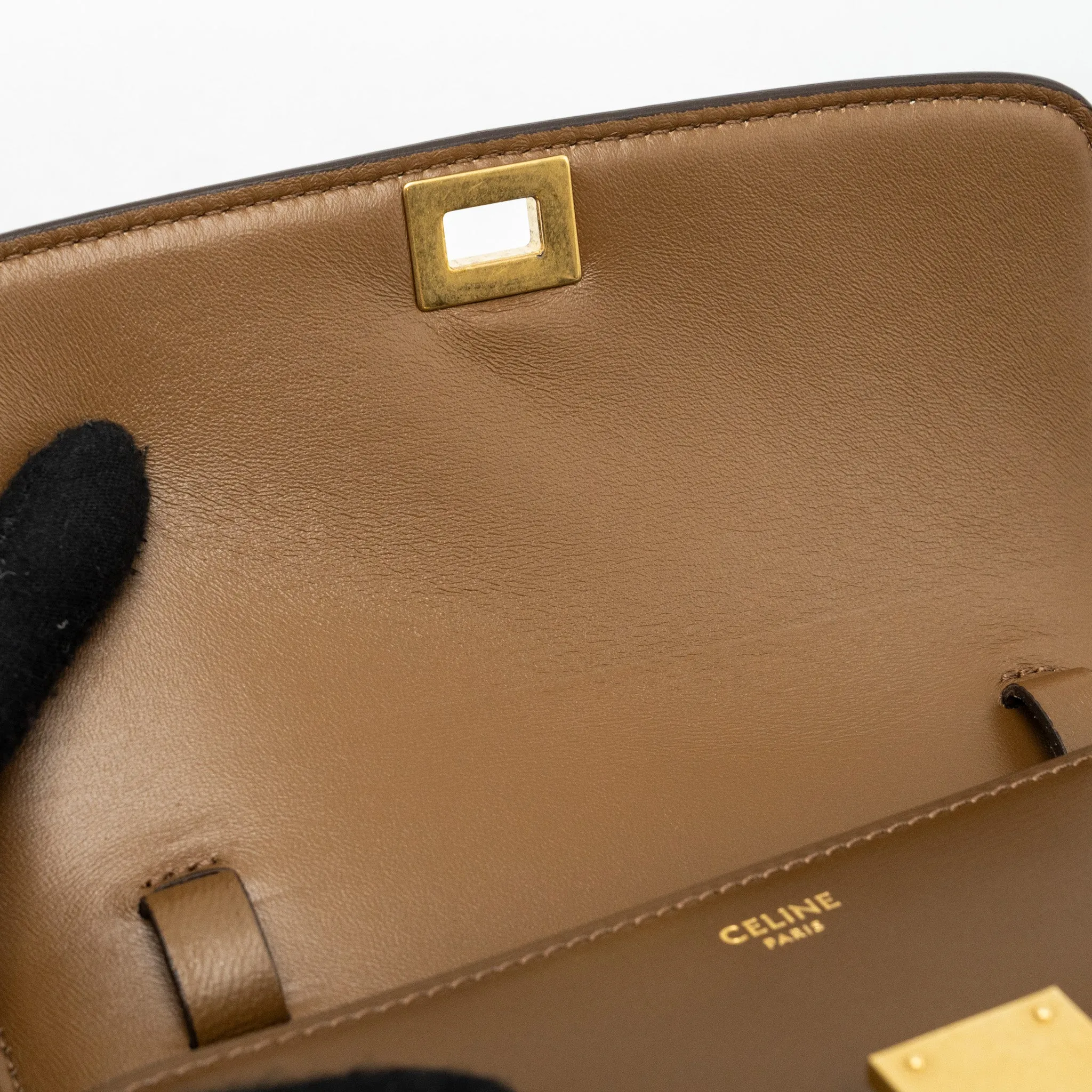 Celine Teen classic box bag calfskin brown