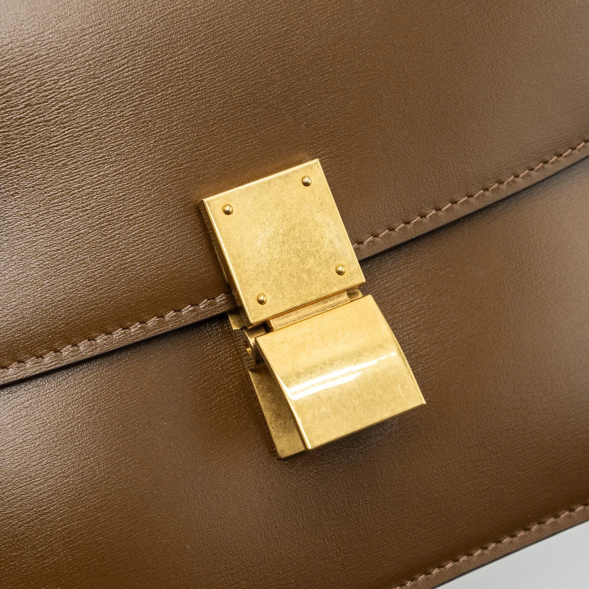 Celine Teen classic box bag calfskin brown