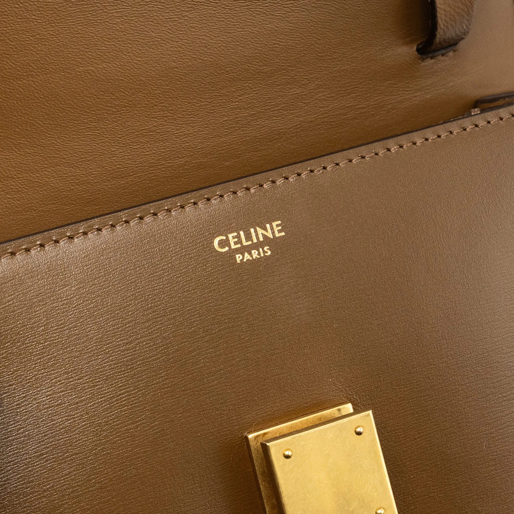 Celine Teen classic box bag calfskin brown