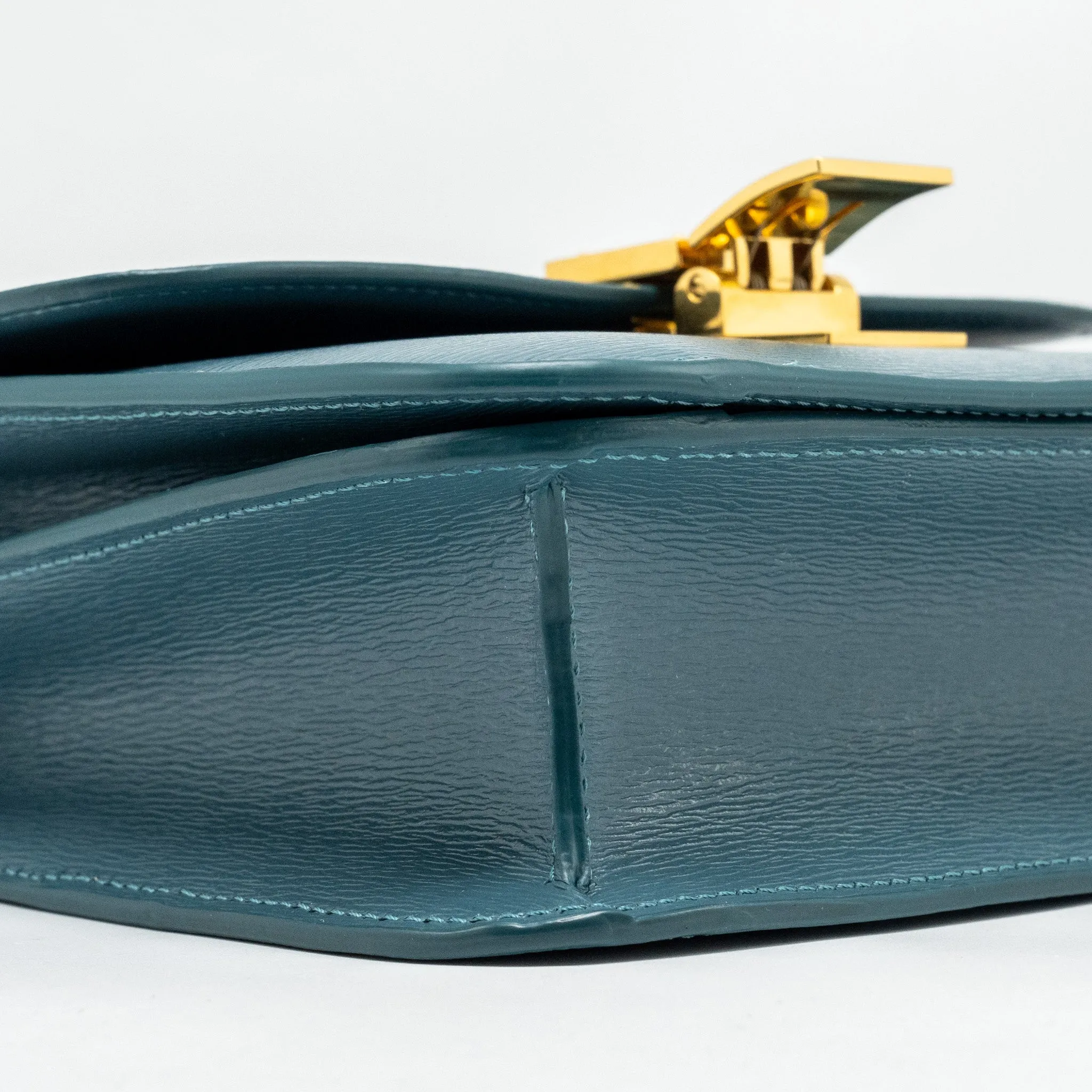 Celine Teen Classic Box Bag Calfskin Green Smoke