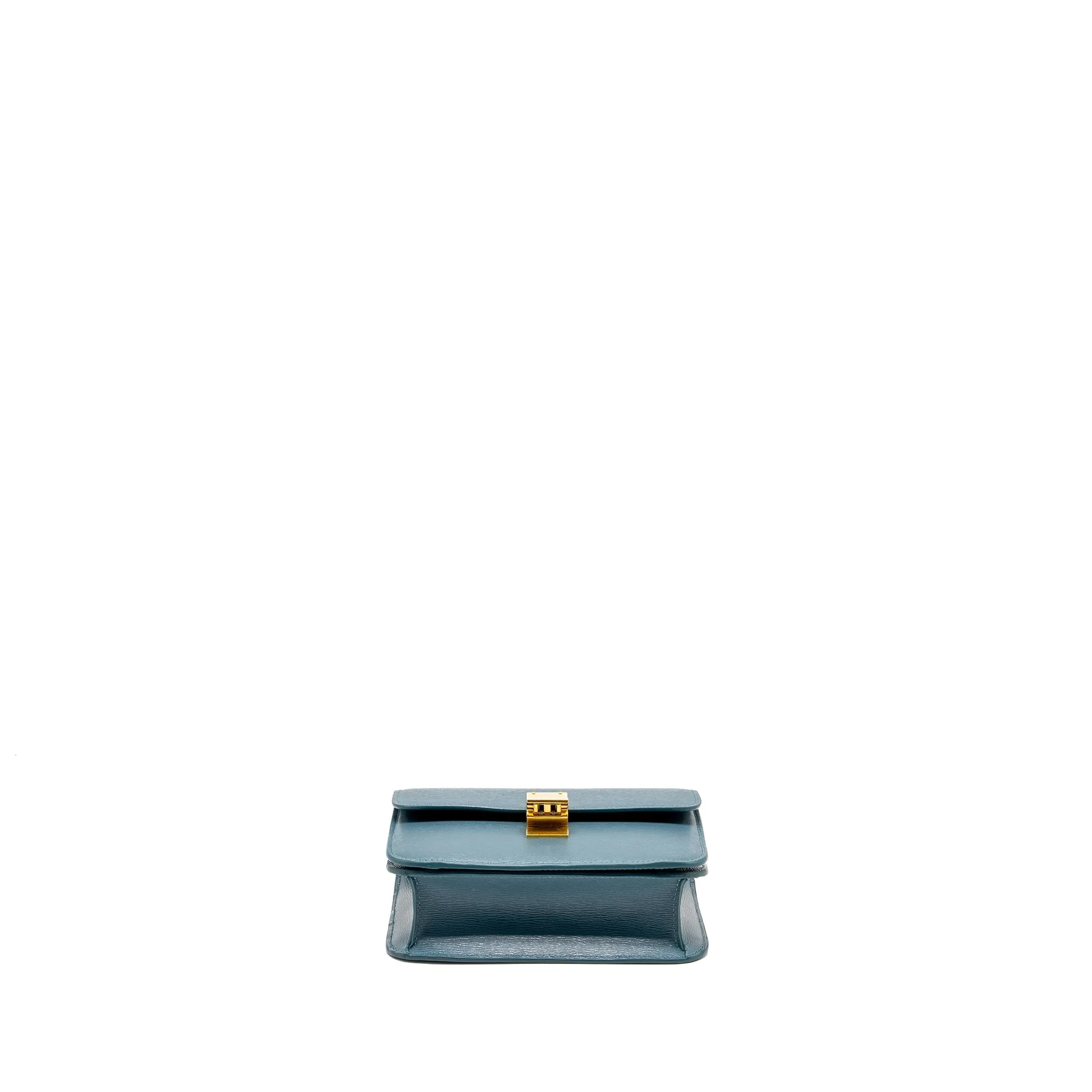 Celine Teen Classic Box Bag Calfskin Green Smoke