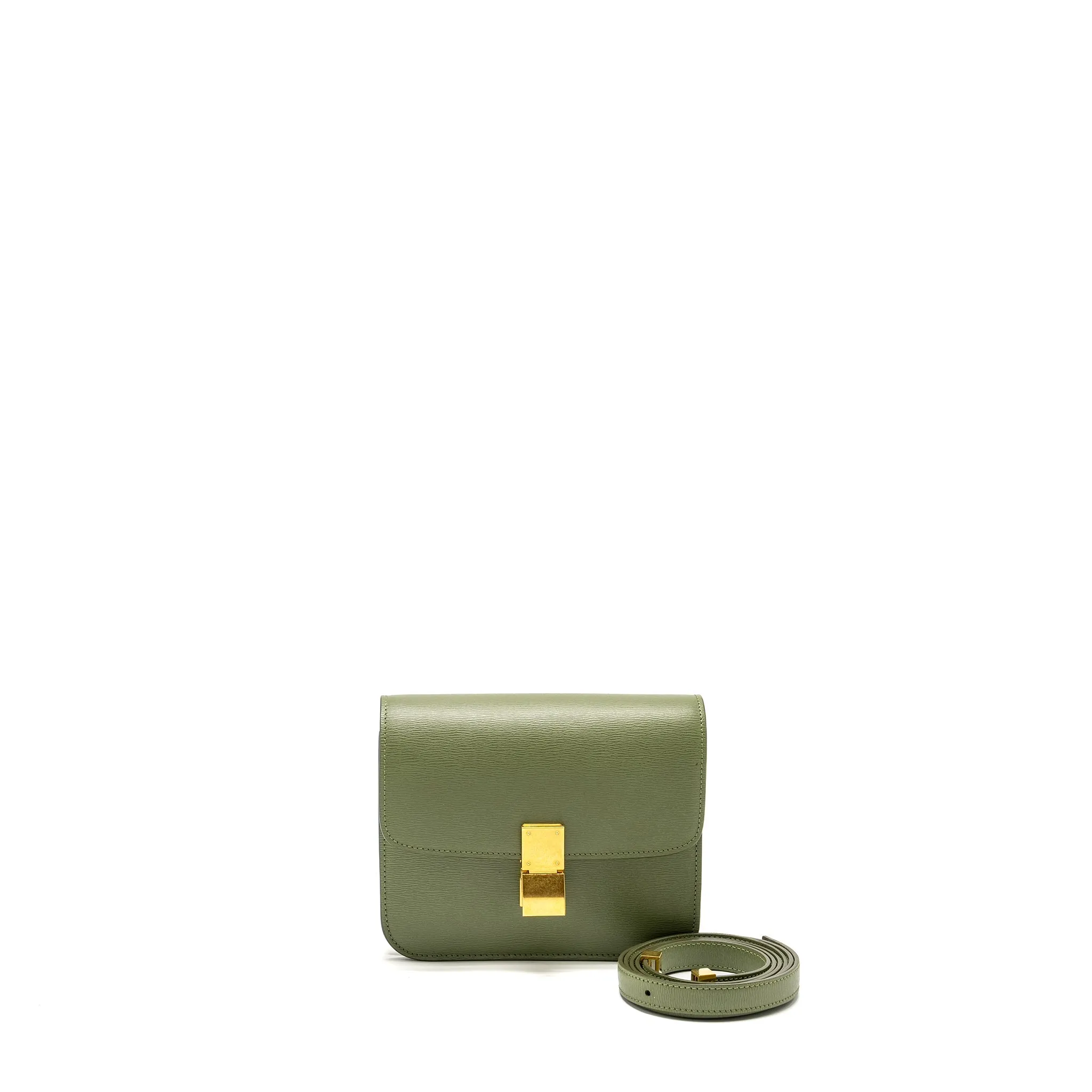 Celine Teen classic box bag calfskin green