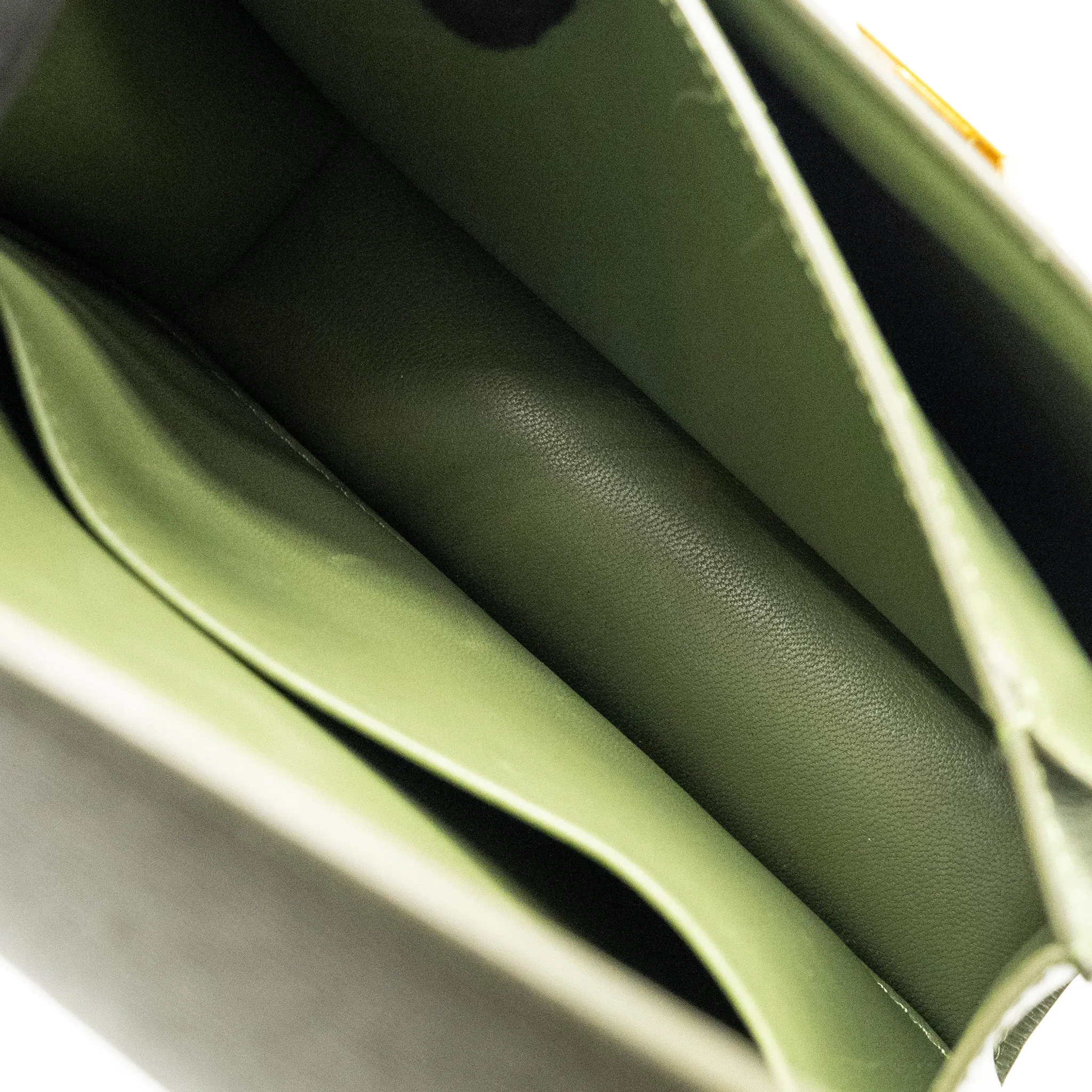 Celine Teen classic box bag calfskin green