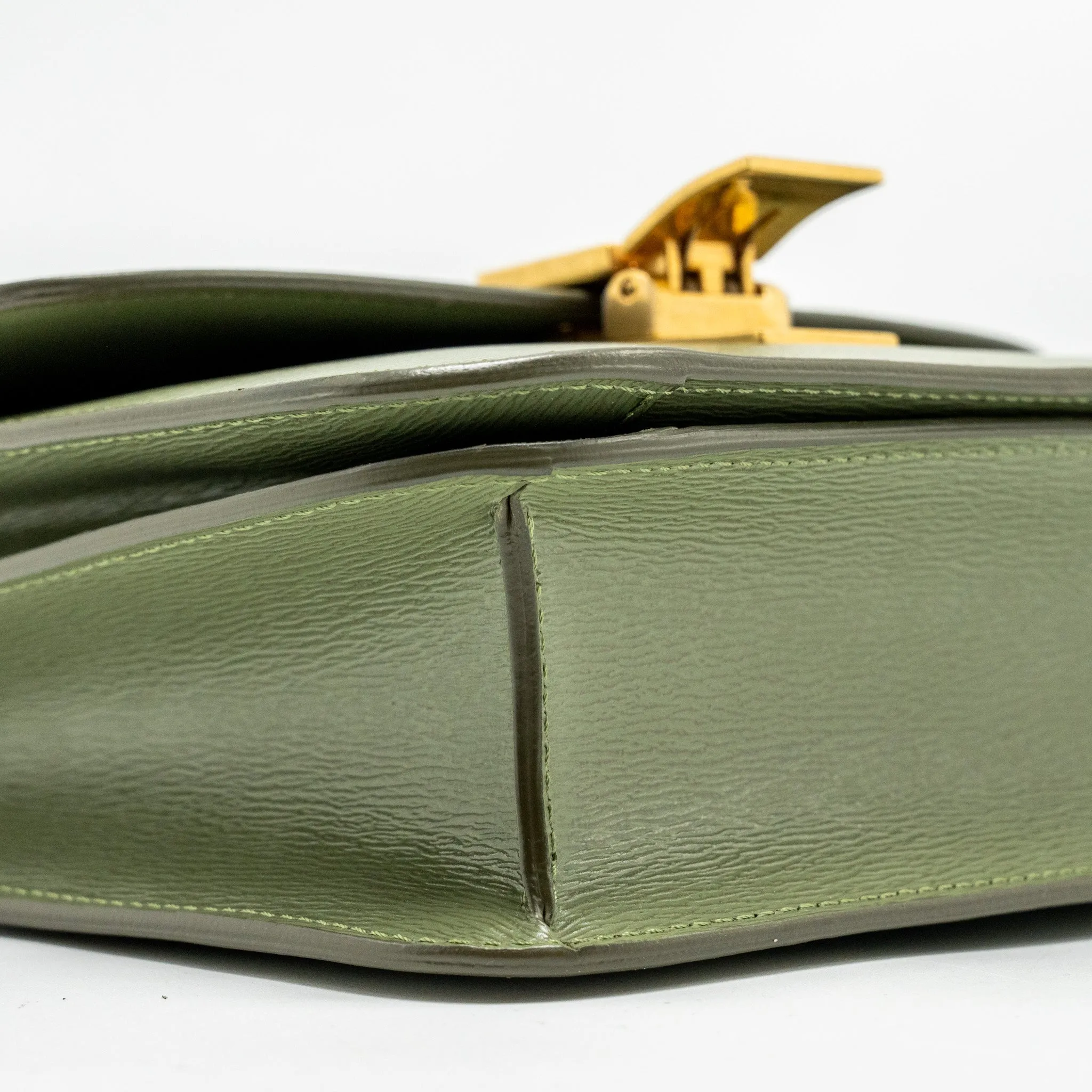 Celine Teen classic box bag calfskin green