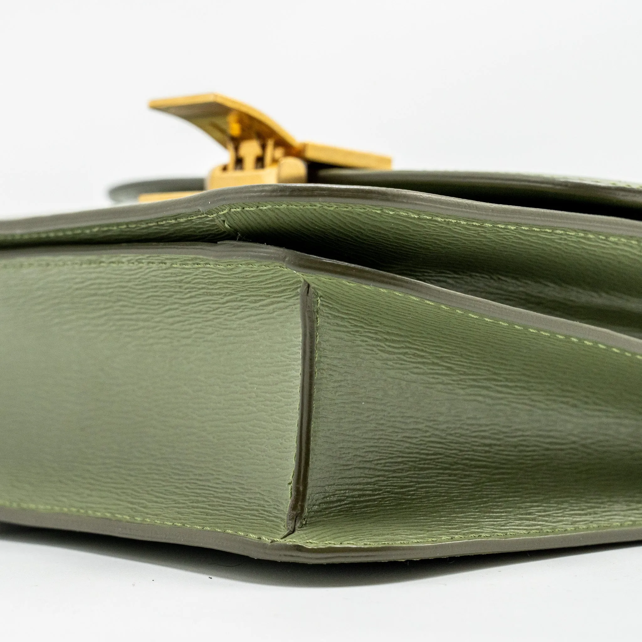 Celine Teen classic box bag calfskin green