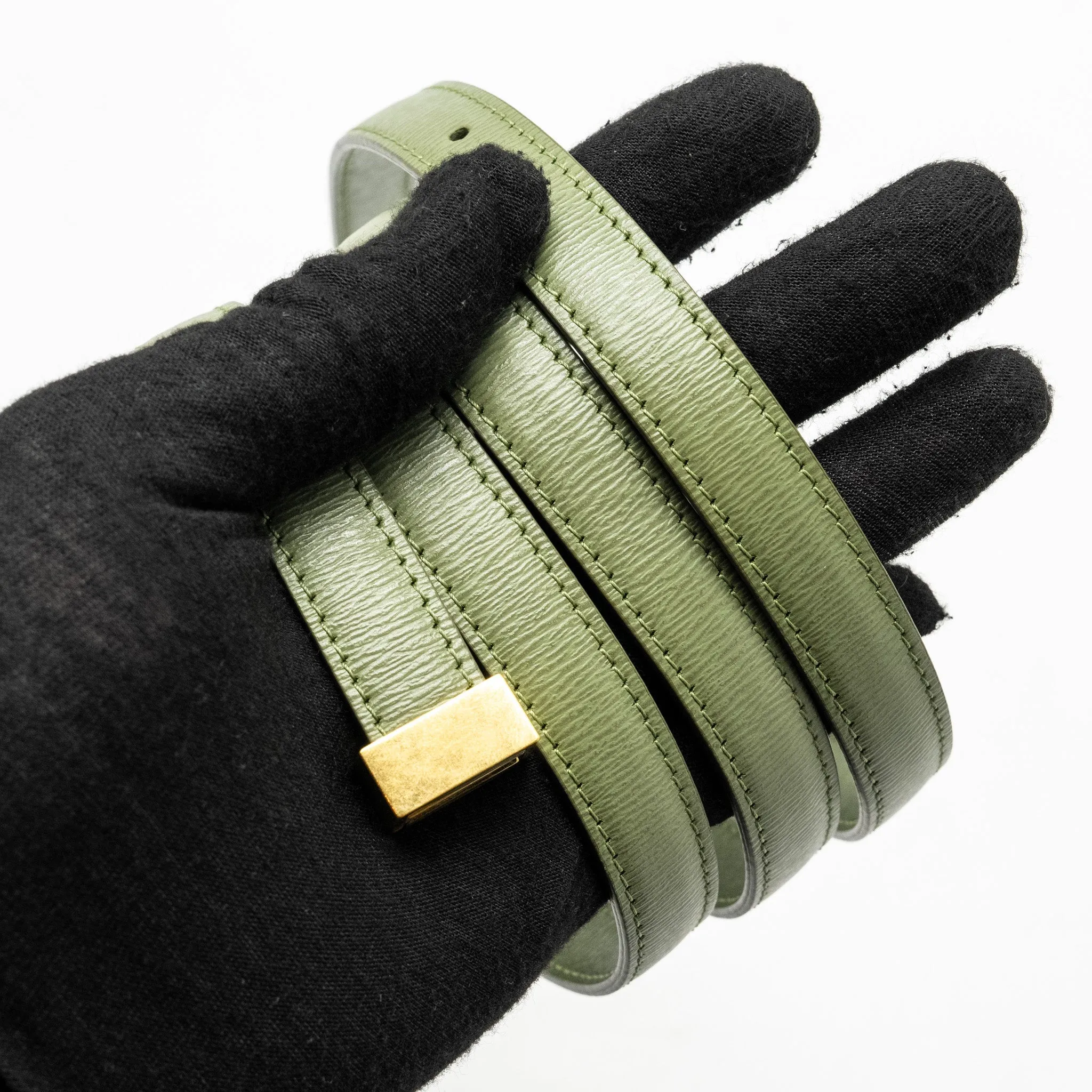 Celine Teen classic box bag calfskin green