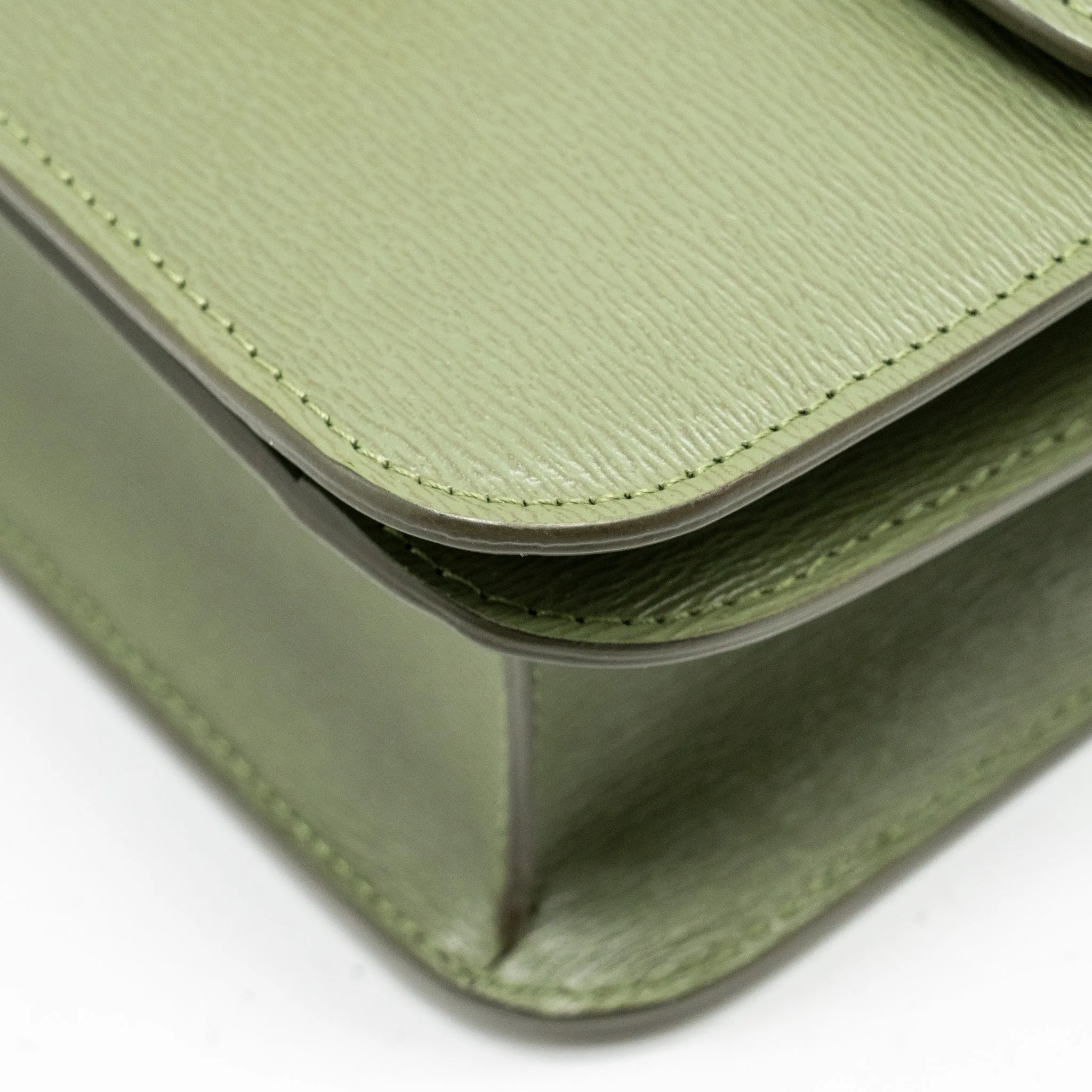 Celine Teen classic box bag calfskin green