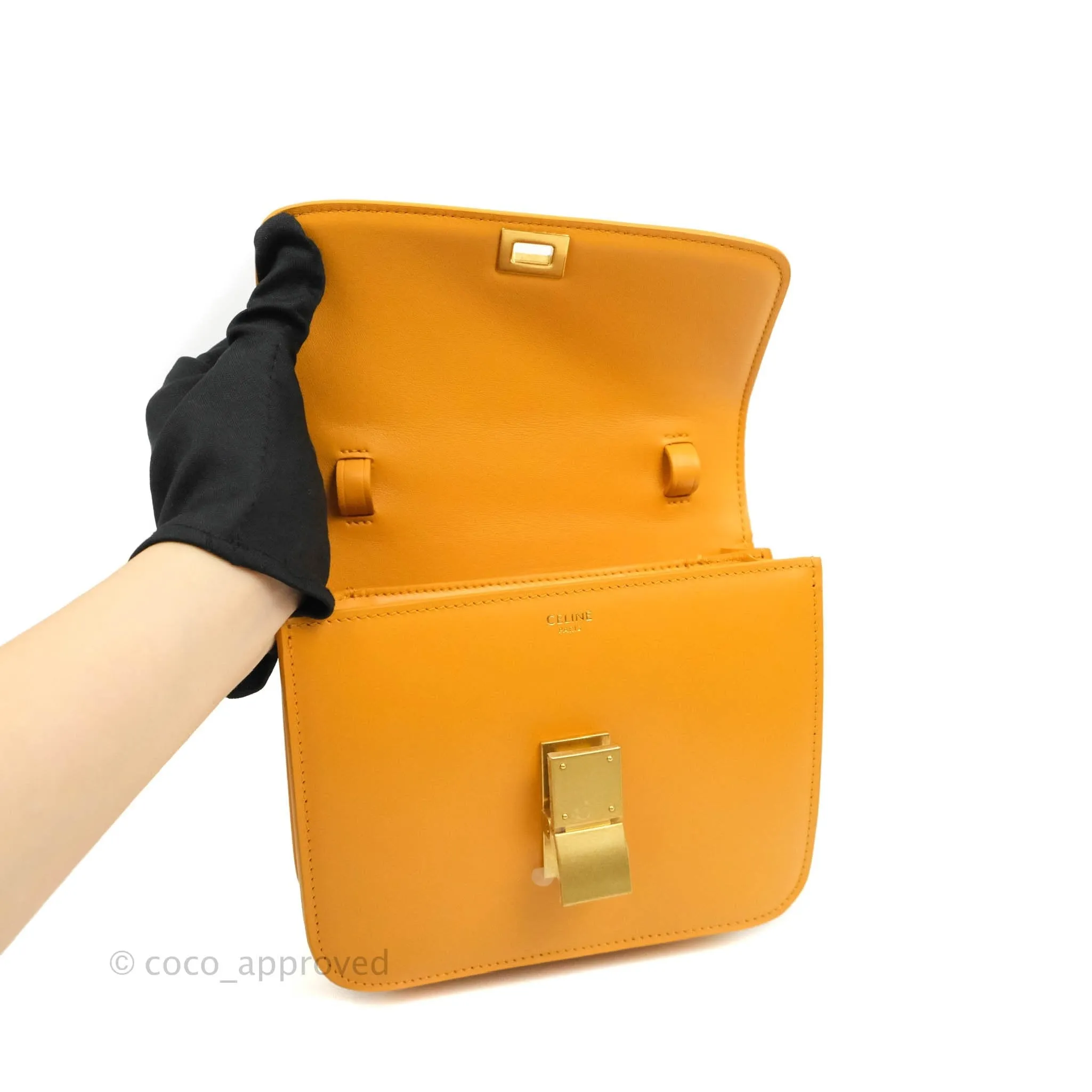 Celine Teen Classic Box Flap Sesame Calfskin