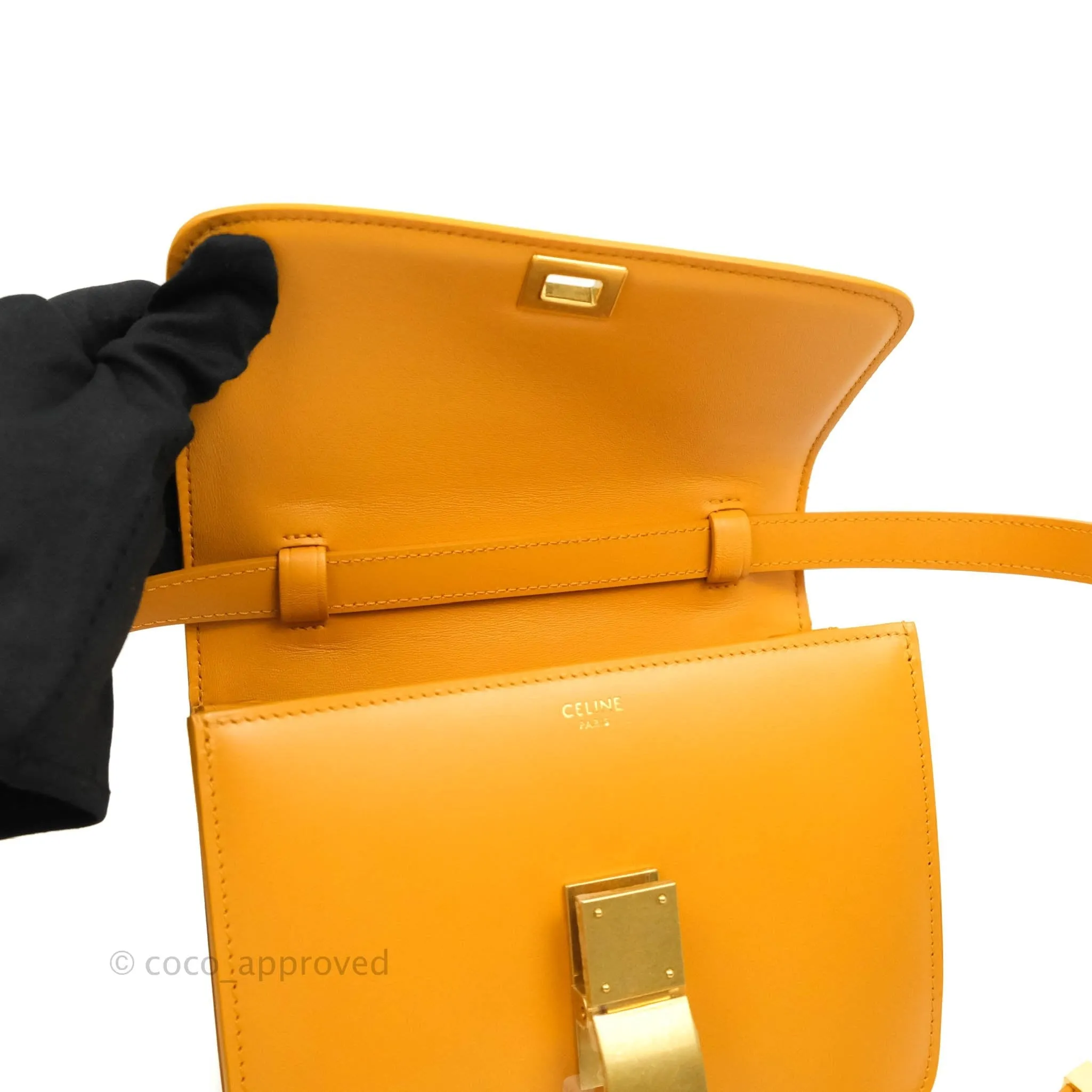 Celine Teen Classic Box Flap Sesame Calfskin