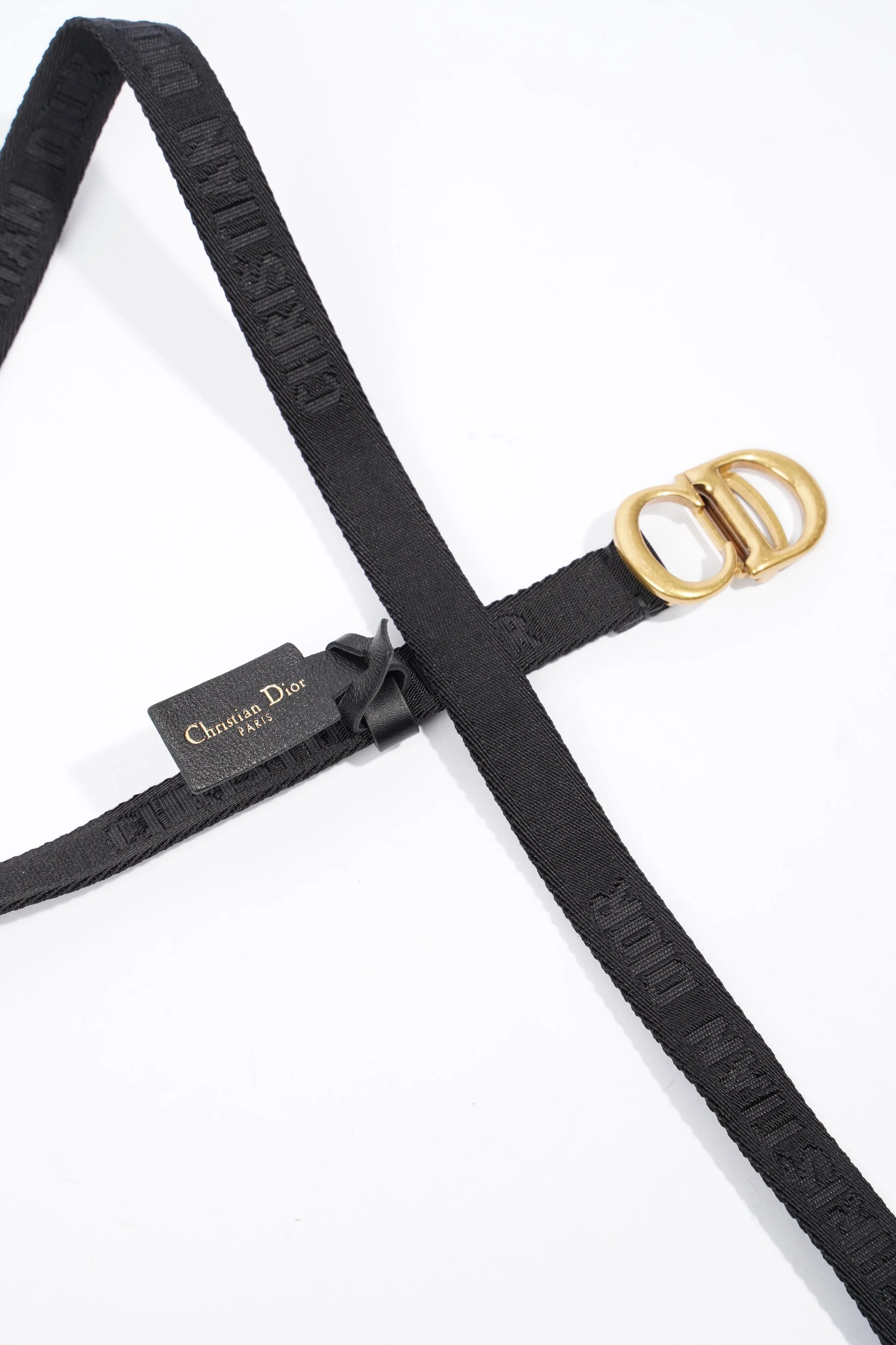 Christian Dior Belt Black Nylon 110