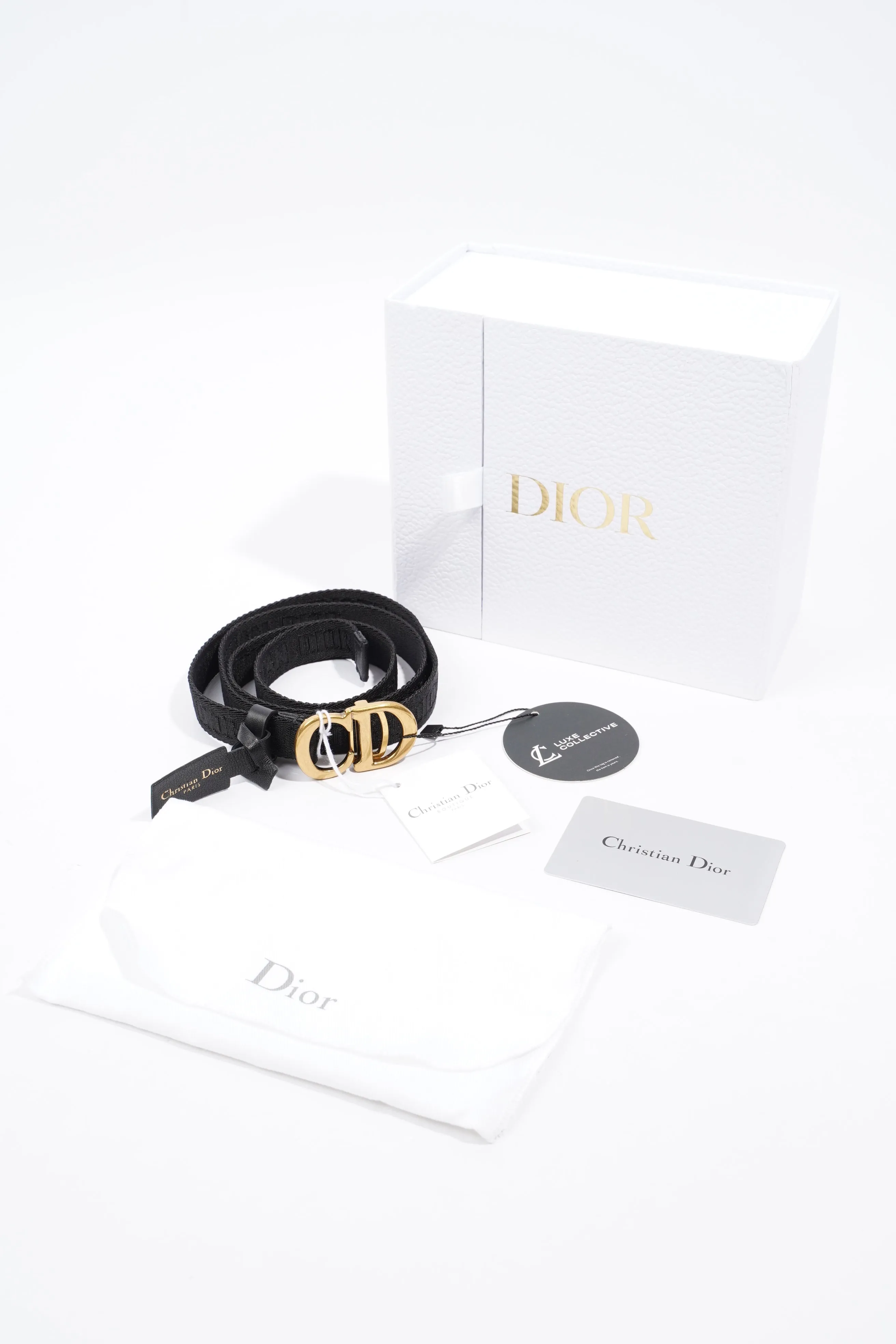 Christian Dior Belt Black Nylon 110