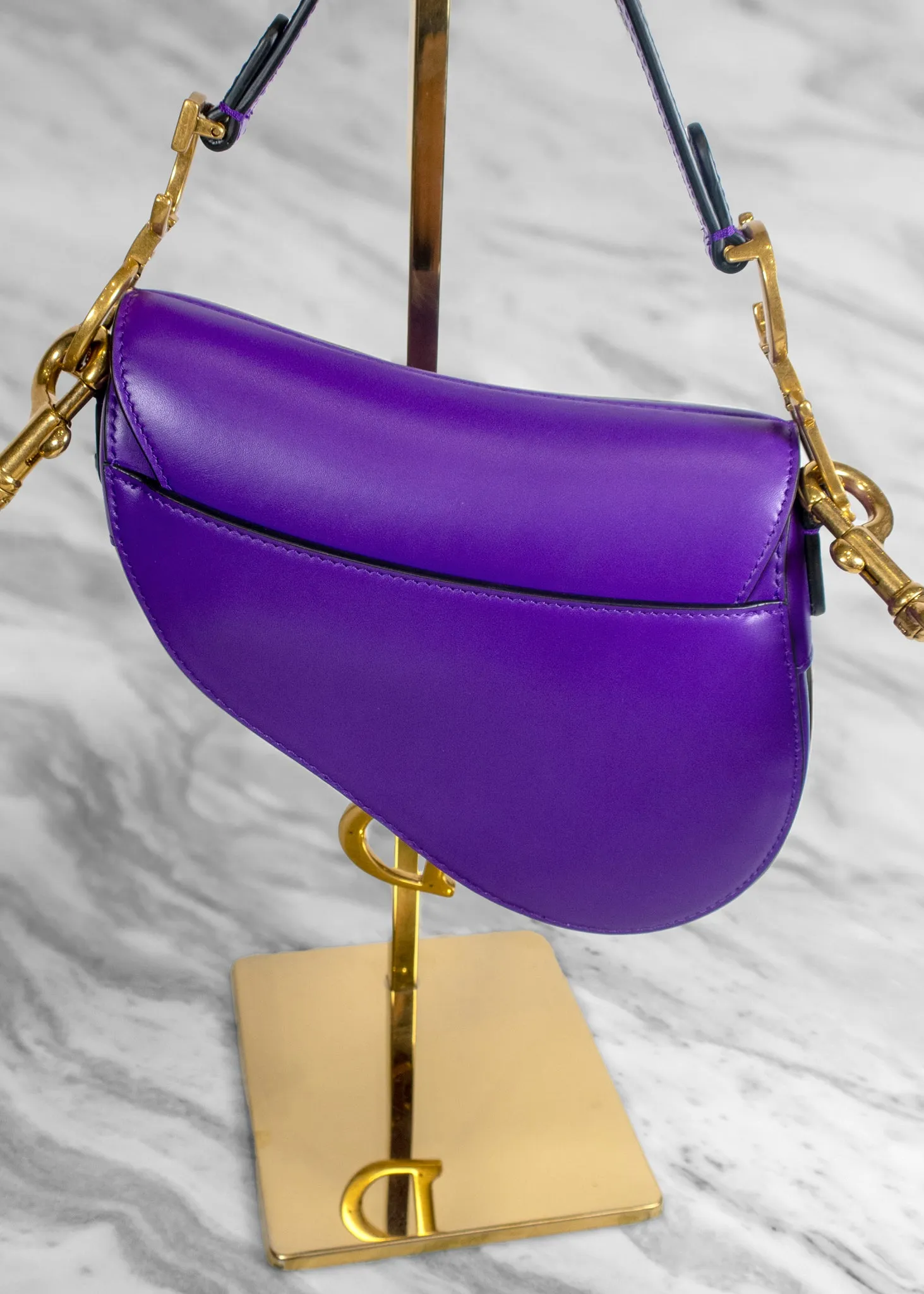 Christian Dior Calfskin Saddle Bag With Strap