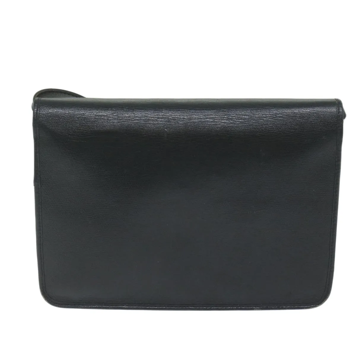 CHRISTIAN DIOR Honeycomb Canvas Shoulder Bag Black Auth bs10602
