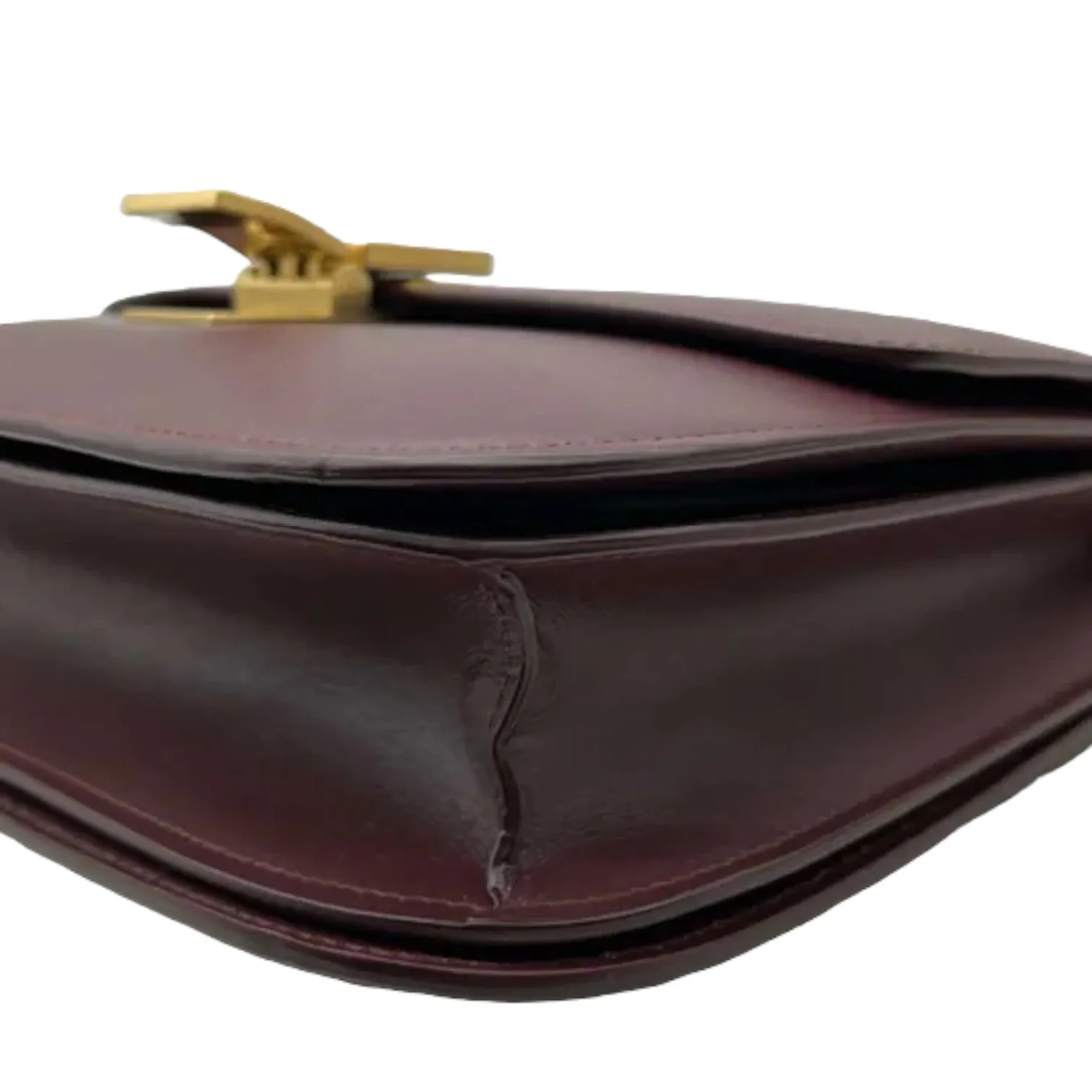Classic Box Flap Medium Calfskin Burgundy GHW