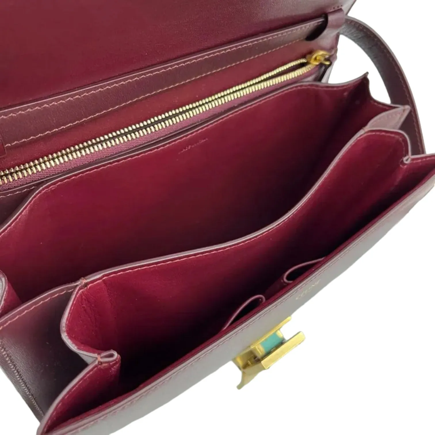 Classic Box Flap Medium Calfskin Burgundy GHW