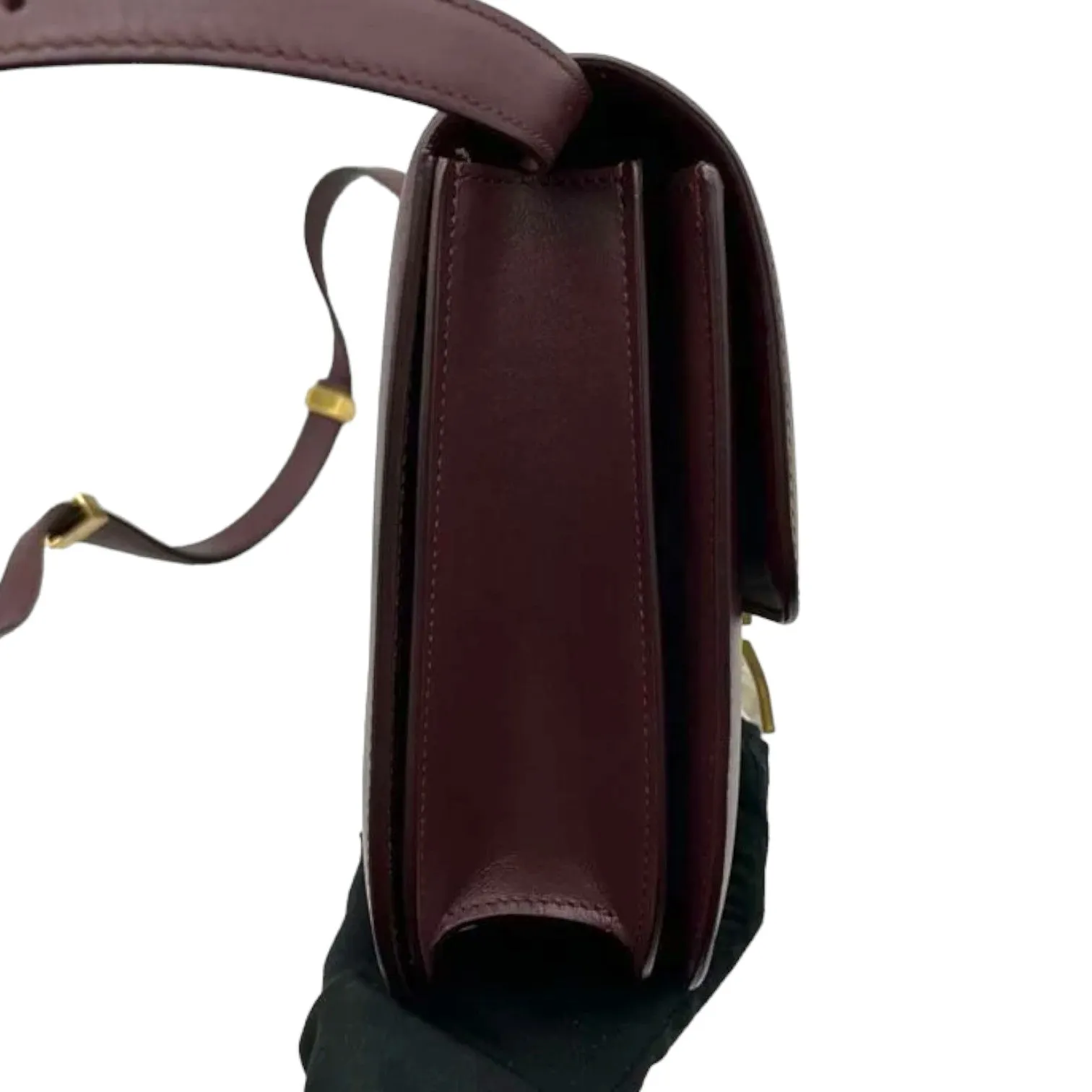 Classic Box Flap Medium Calfskin Burgundy GHW