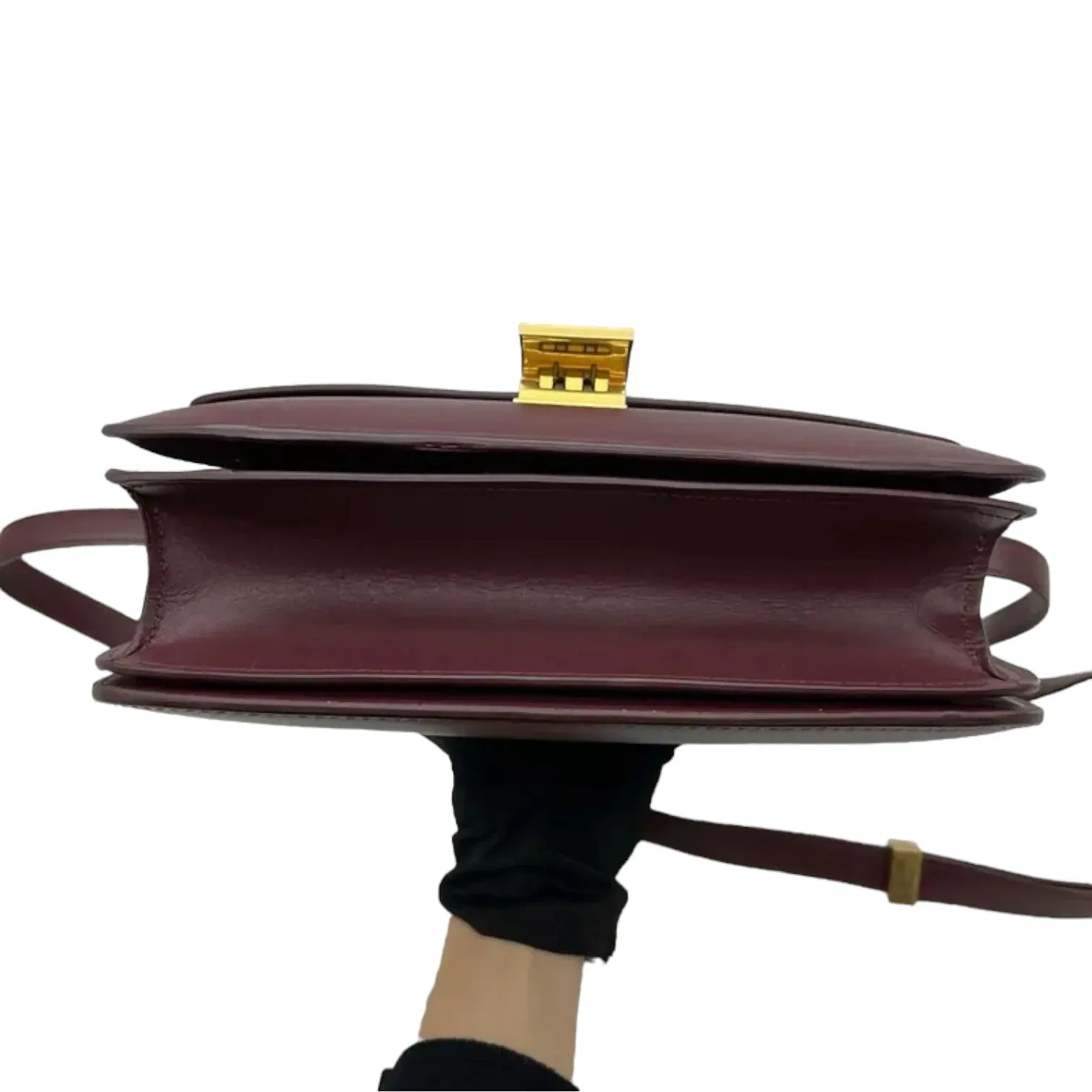 Classic Box Flap Medium Calfskin Burgundy GHW