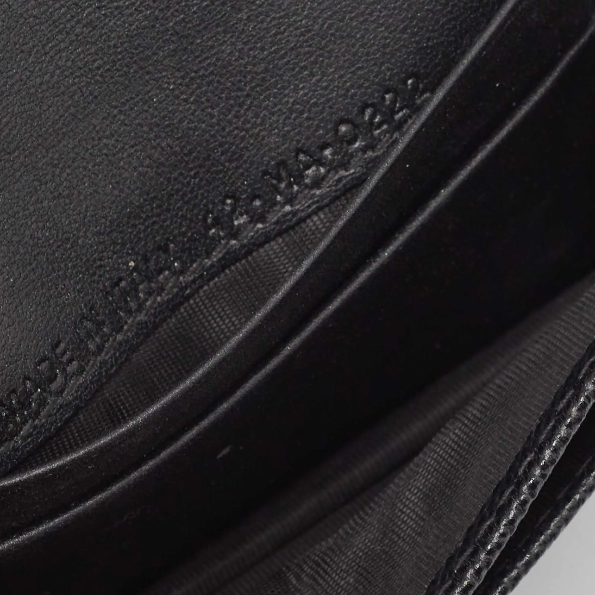DIOR Black Leather Saddle Flap Card Case