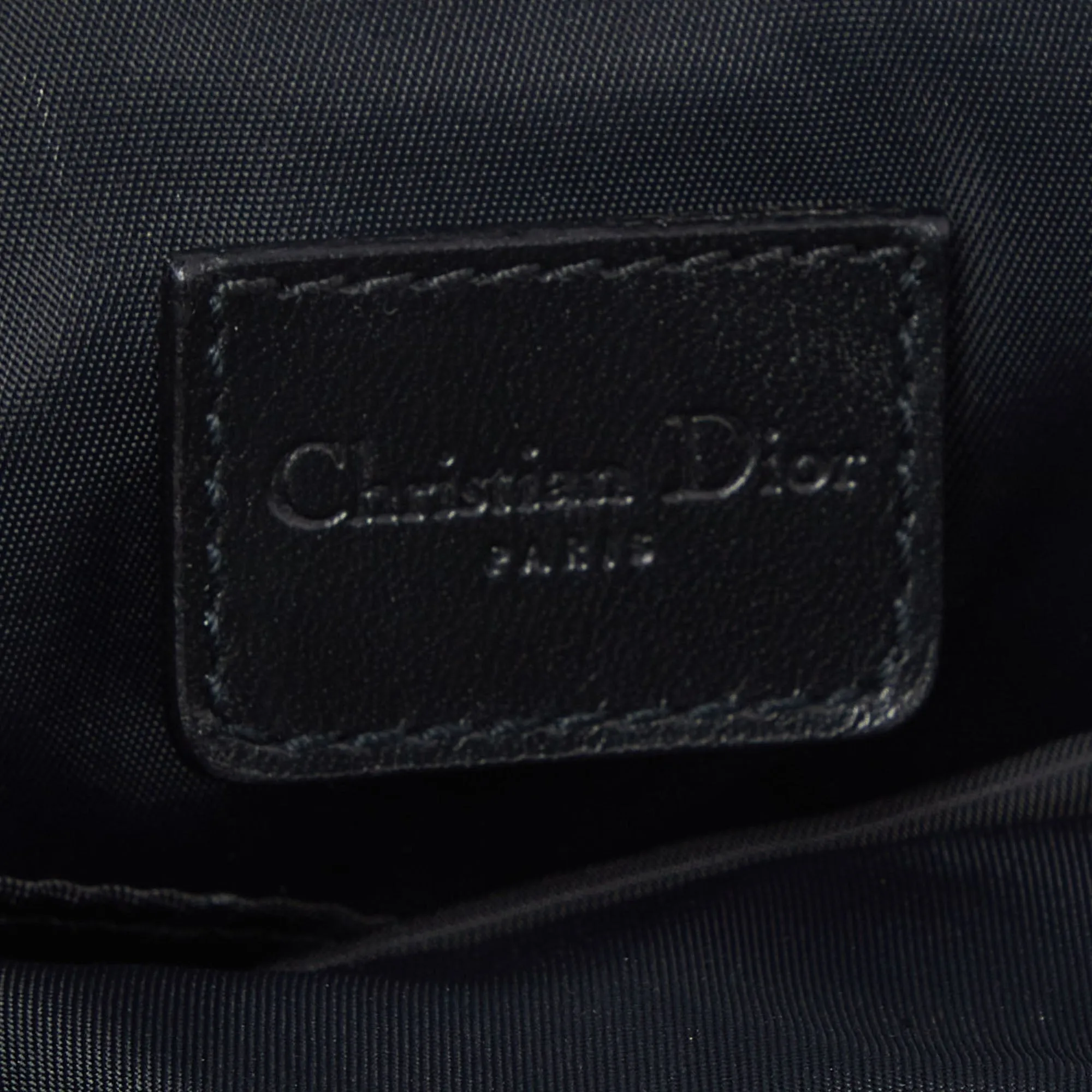 DIOR Metallic/Grey Lurex Fabric and Leather Vintage Saddle Frame Pochette